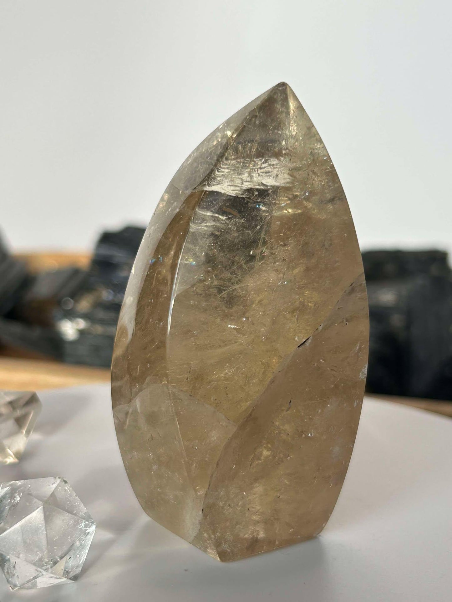 Citrine Crystal Flame Feng Shui Solar Plexus November Scorpio Crystal Natural Untreated New Business Gift Graduation New Beginning New job