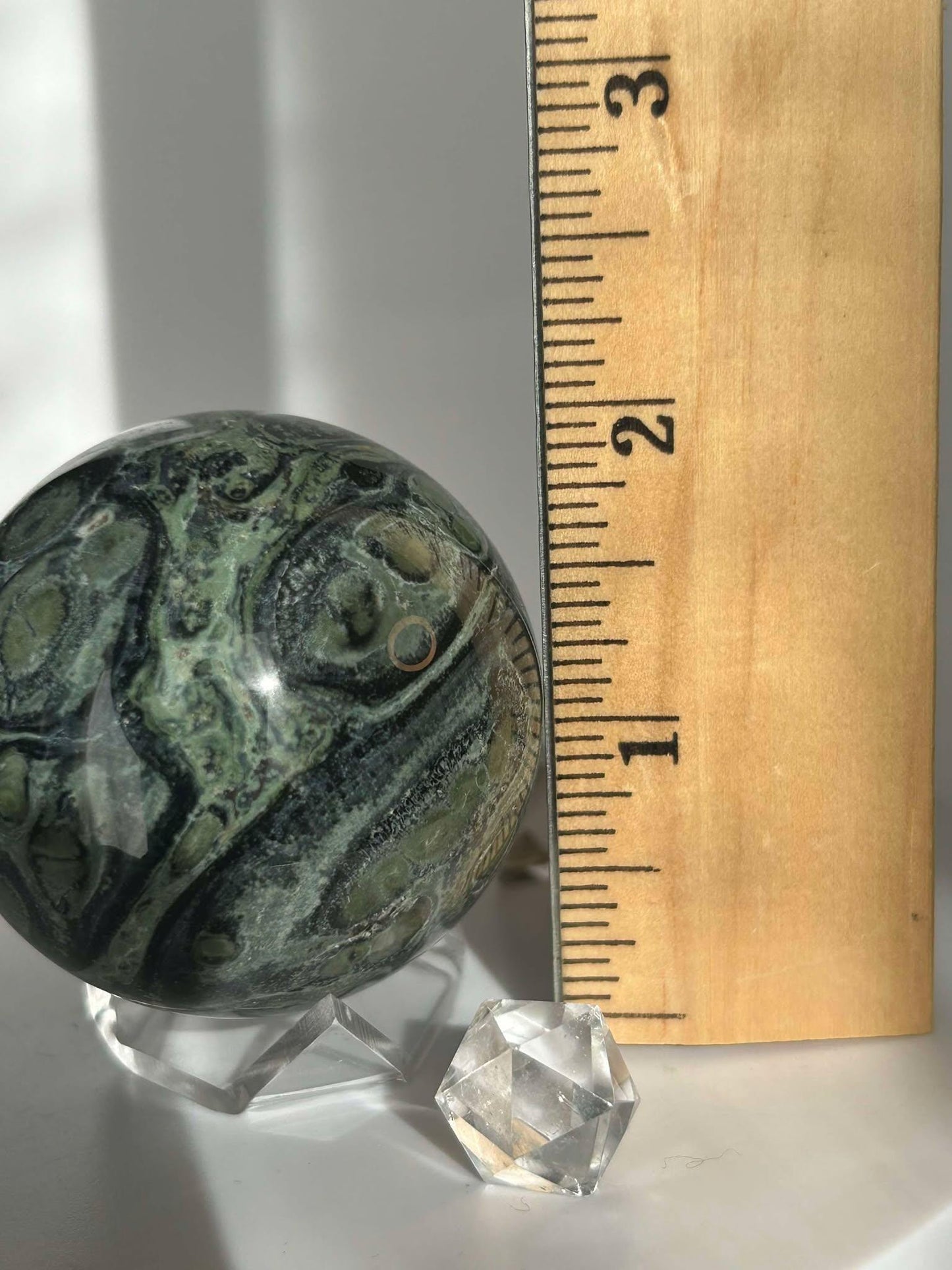 Kambaba Jasper Sphere Root Heart Chakra Meditation Stone Home Decor Reiki Crystal Gift Nature Lovers Healers Yogis Teachers Students Gift