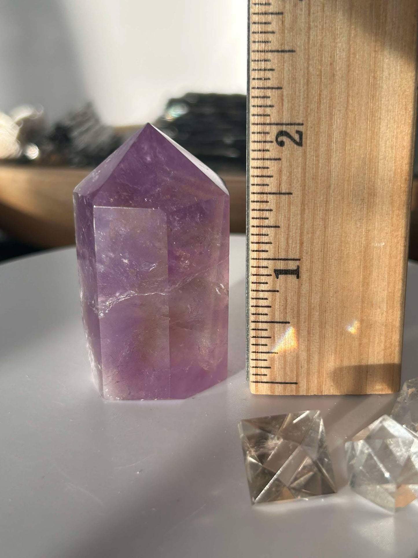 Amethyst Crystal Point Meditation Crown Chakra February Aquarius Crystal Home Warming Best Friend Baby Shower Gift Mom Student Teacher Gift