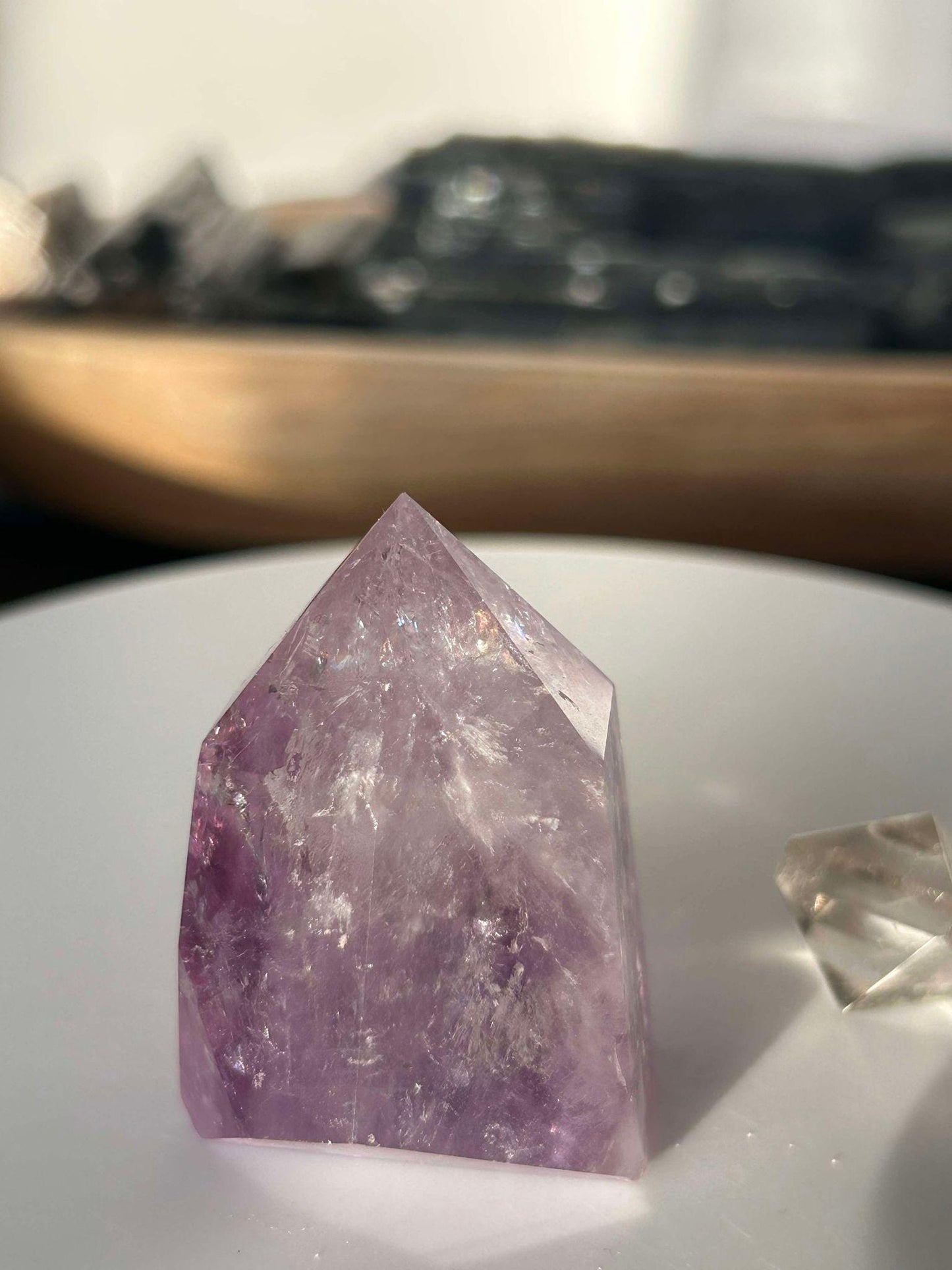 Amethyst Crystal Point Meditation Crown Chakra February Aquarius Crystal Home Warming Best Friend Baby Shower Gift Mom Student Teacher Gift