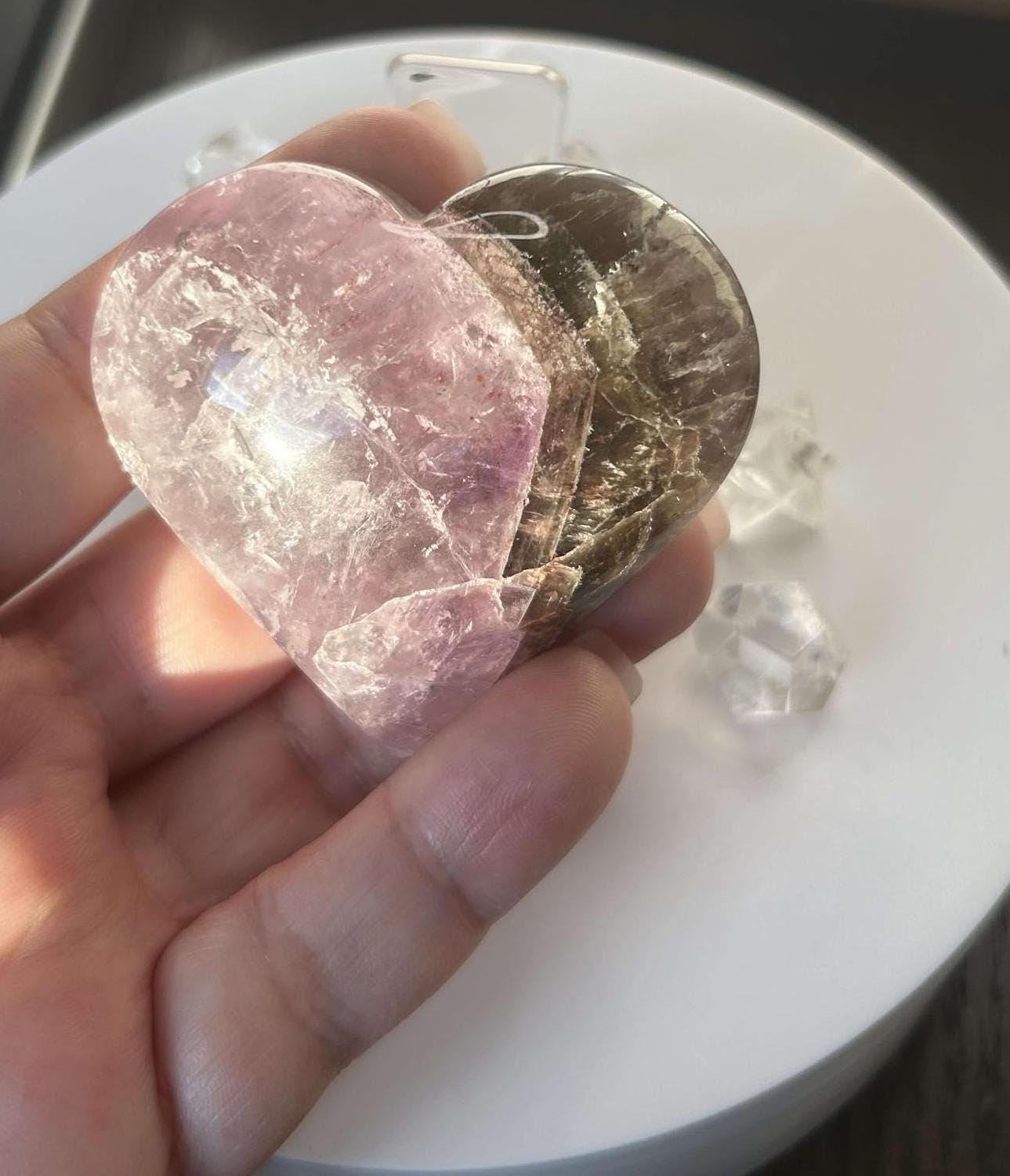 Super Seven Amethyst Cacoxenite Crystal Meditation Stone Crown Chakra Energy Amplifier Reiki Healers Gift Home Decor Spiritual Yogi Gift