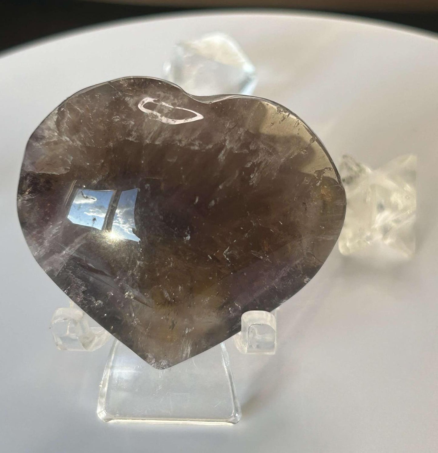 Super Seven Amethyst Cacoxenite Crystal Meditation Stone Crown Chakra Energy Amplifier Reiki Healers Gift Home Decor Spiritual Yogi Gift