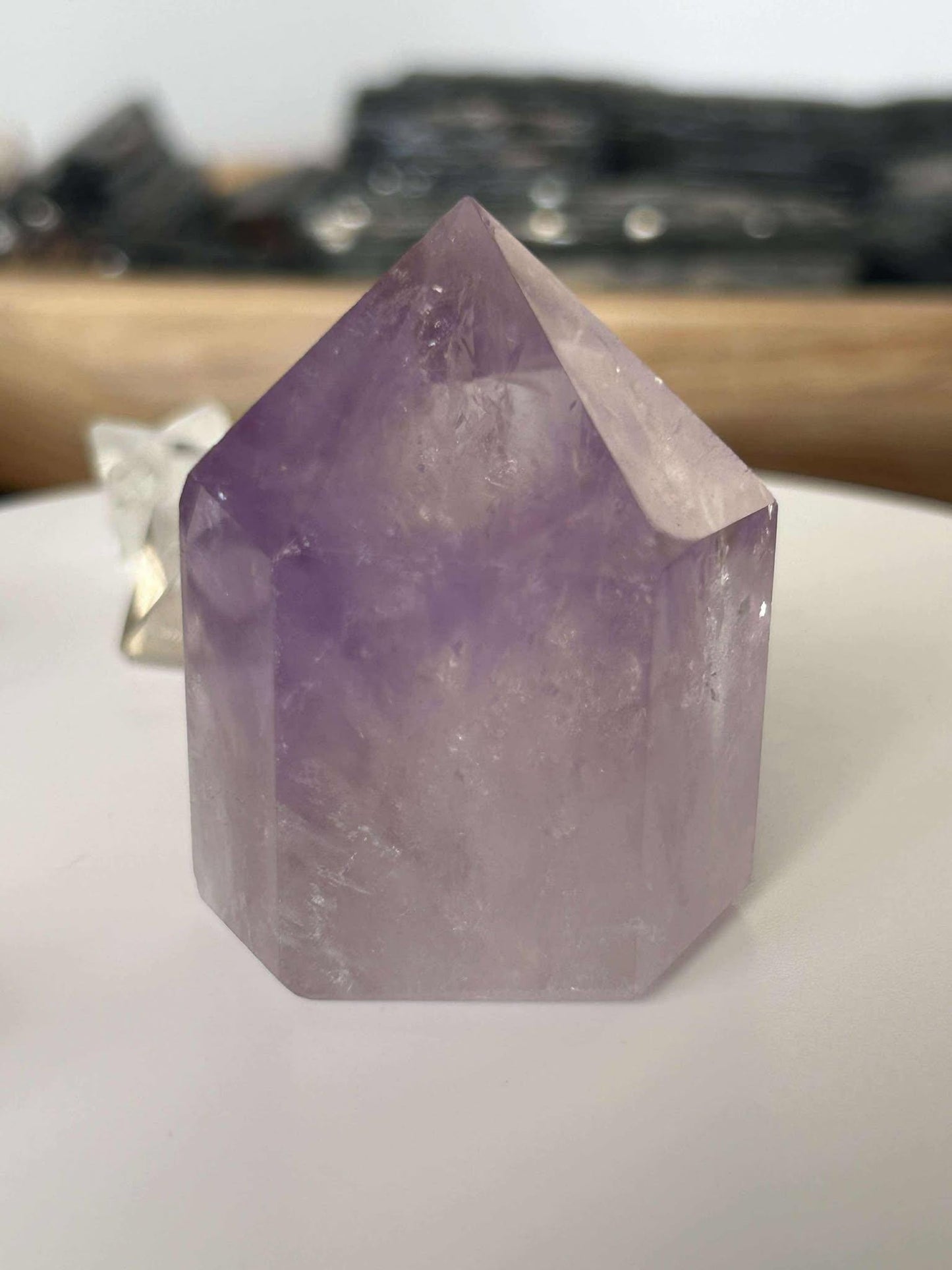 Amethyst Crystal Point Meditation Crown Chakra February Aquarius Crystal Home Warming Best Friend Baby Shower Gift Mom Student Teacher Gift