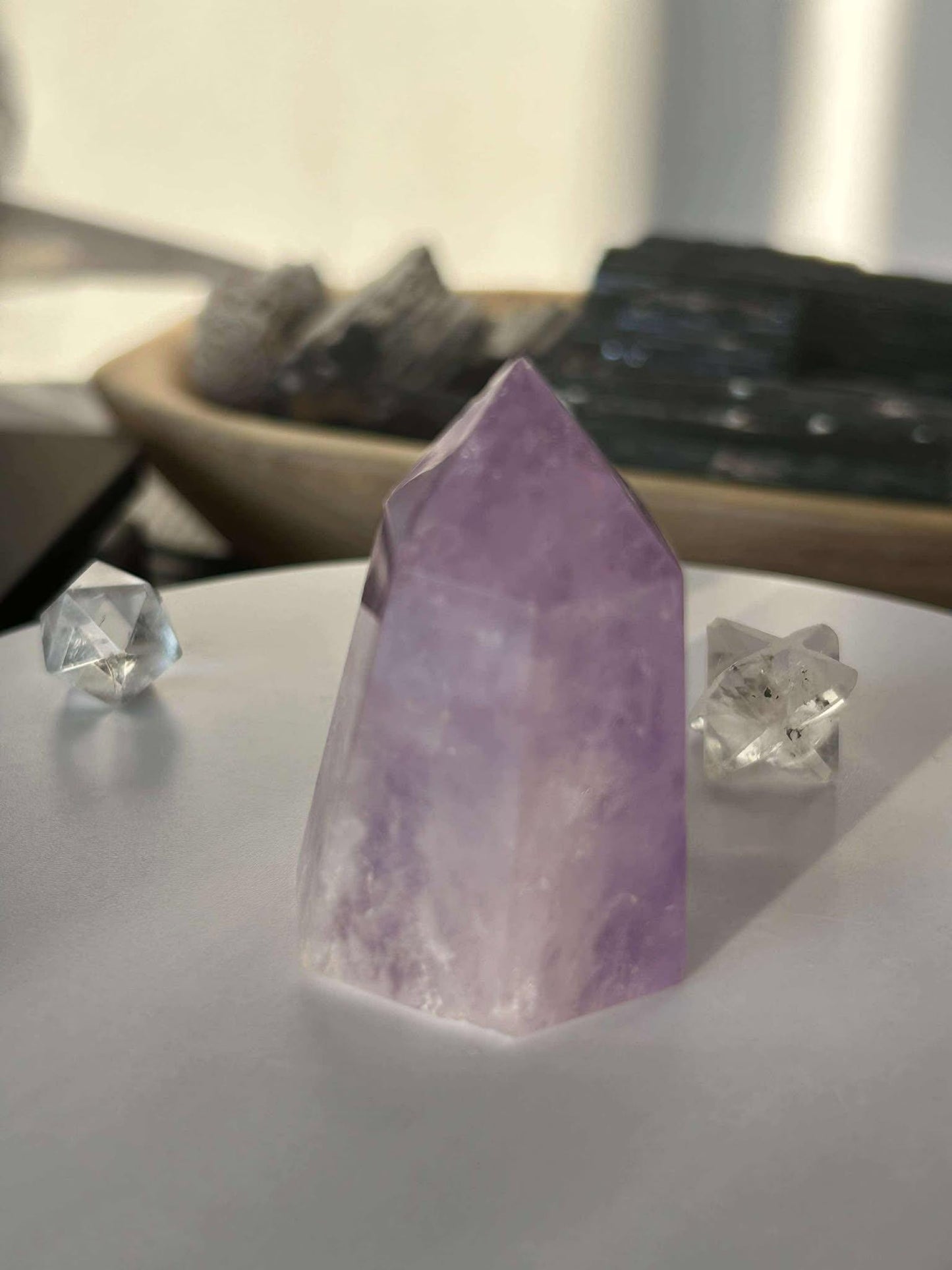 Amethyst Crystal Point Meditation Crown Chakra February Aquarius Crystal Home Warming Best Friend Baby Shower Gift Mom Student Teacher Gift