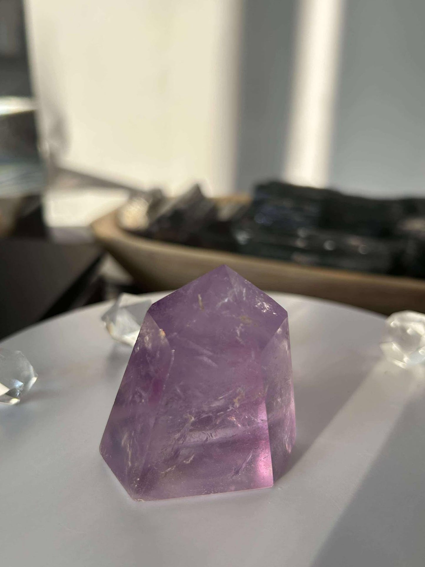 Amethyst Crystal Point Meditation Crown Chakra February Aquarius Crystal Home Warming Best Friend Baby Shower Gift Mom Wife Goddess Crystal