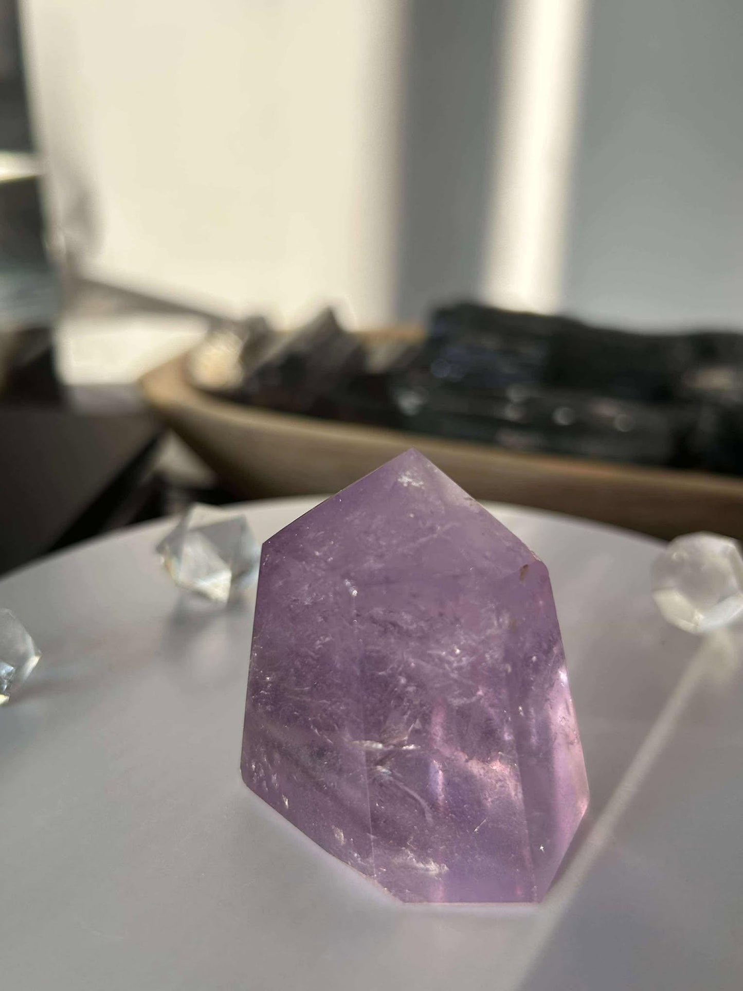 Amethyst Crystal Point Meditation Crown Chakra February Aquarius Crystal Home Warming Best Friend Baby Shower Gift Mom Wife Goddess Crystal