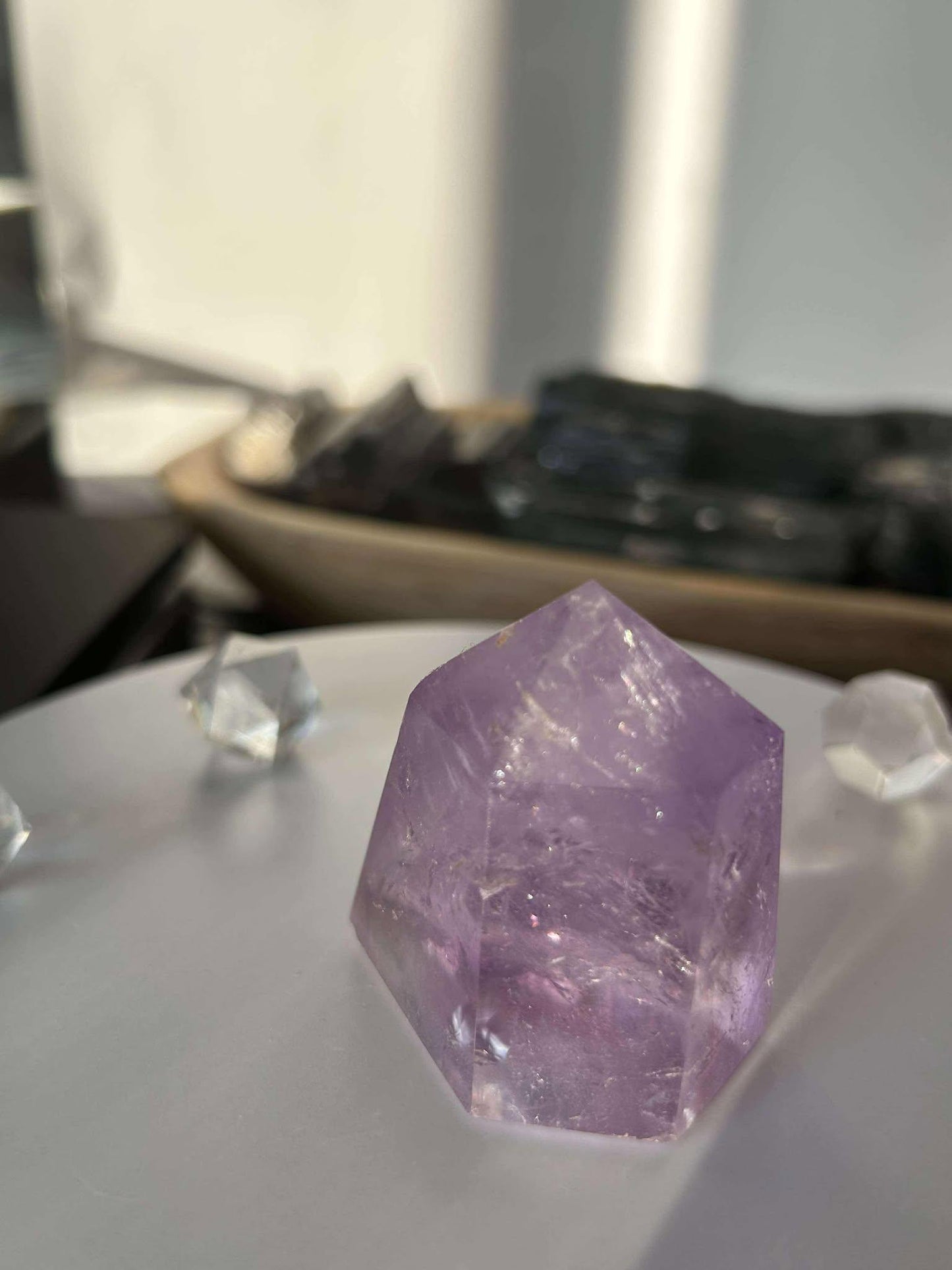 Amethyst Crystal Point Meditation Crown Chakra February Aquarius Crystal Home Warming Best Friend Baby Shower Gift Mom Wife Goddess Crystal