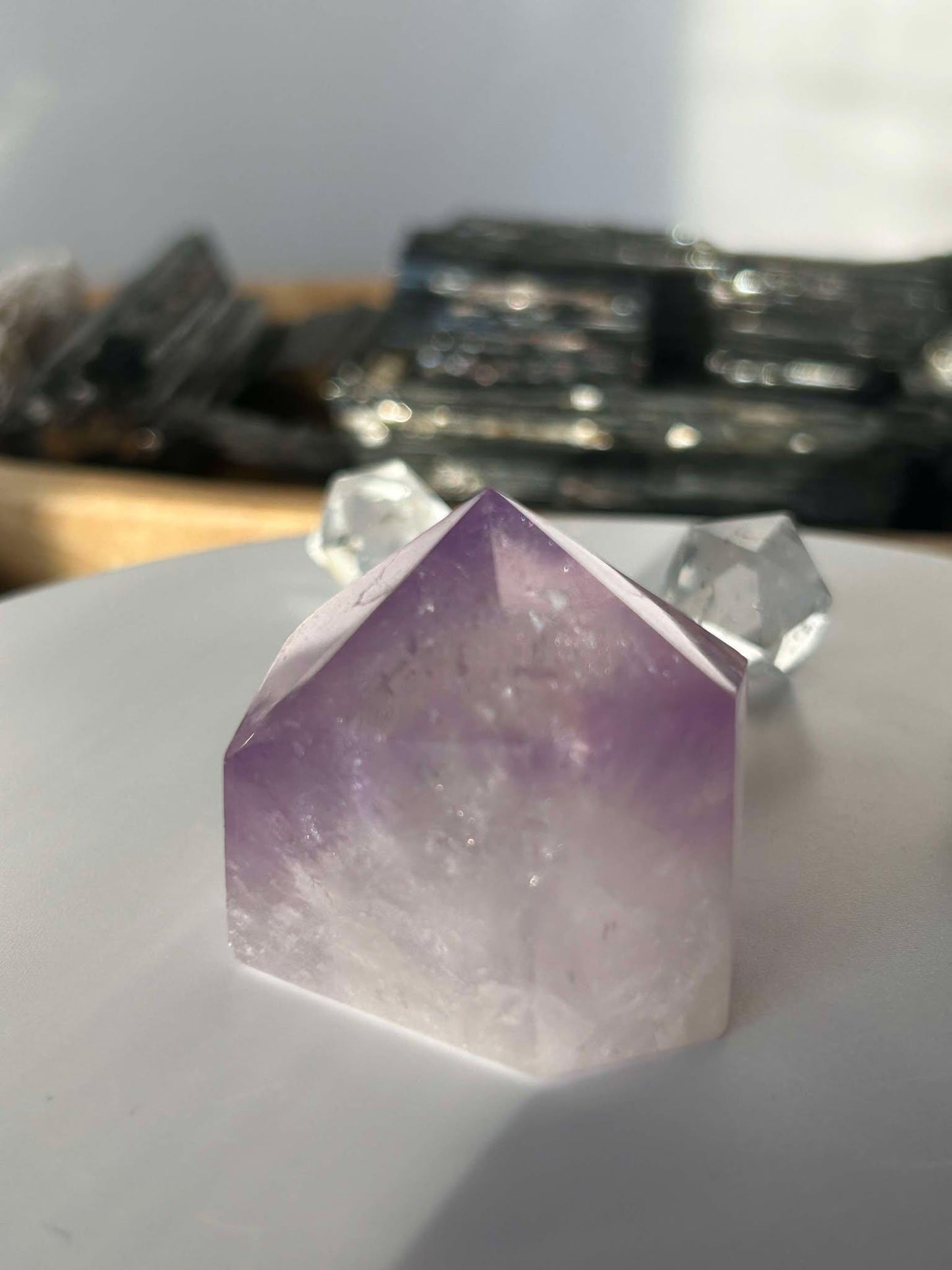 Amethyst Crystal Third Eye Crown Chakra Stone Meditation Gift Home Decor February Aquarius Crystal Feng Shui Peaceful Vibes Energy Crystal