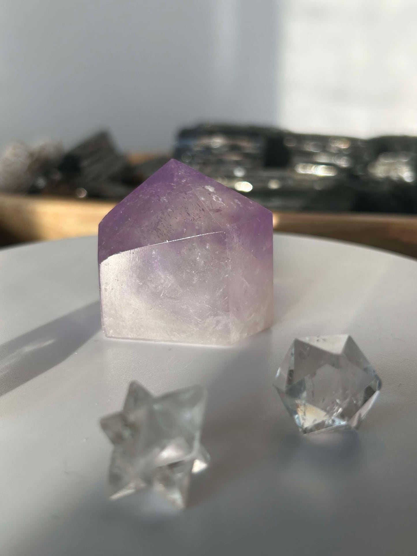 Amethyst Crystal Third Eye Crown Chakra Stone Meditation Gift Home Decor February Aquarius Crystal Feng Shui Peaceful Vibes Energy Crystal