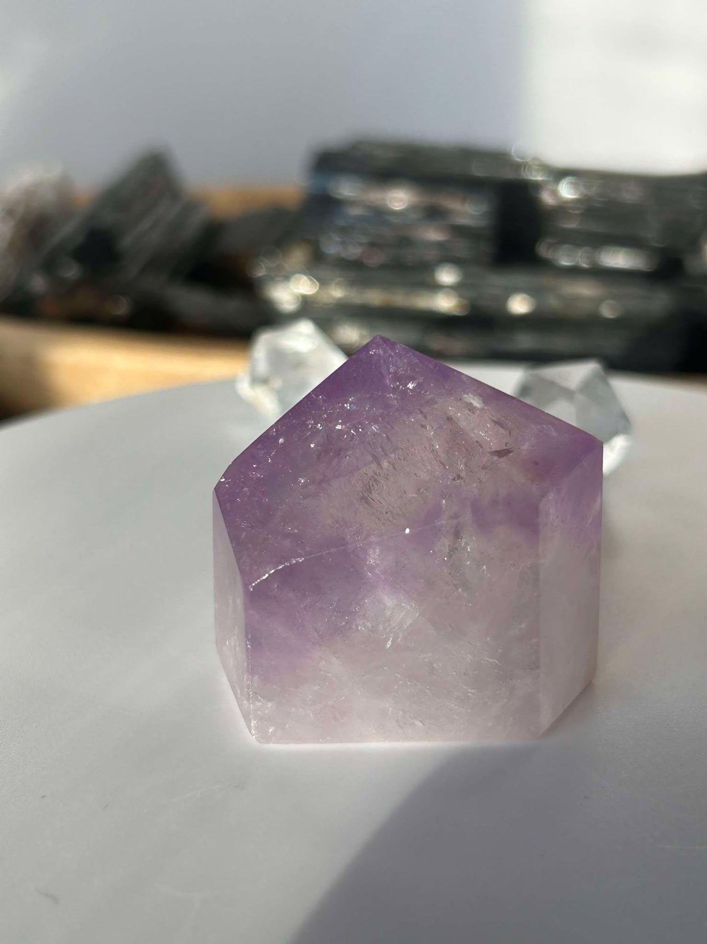 Amethyst Crystal Third Eye Crown Chakra Stone Meditation Gift Home Decor February Aquarius Crystal Feng Shui Peaceful Vibes Energy Crystal