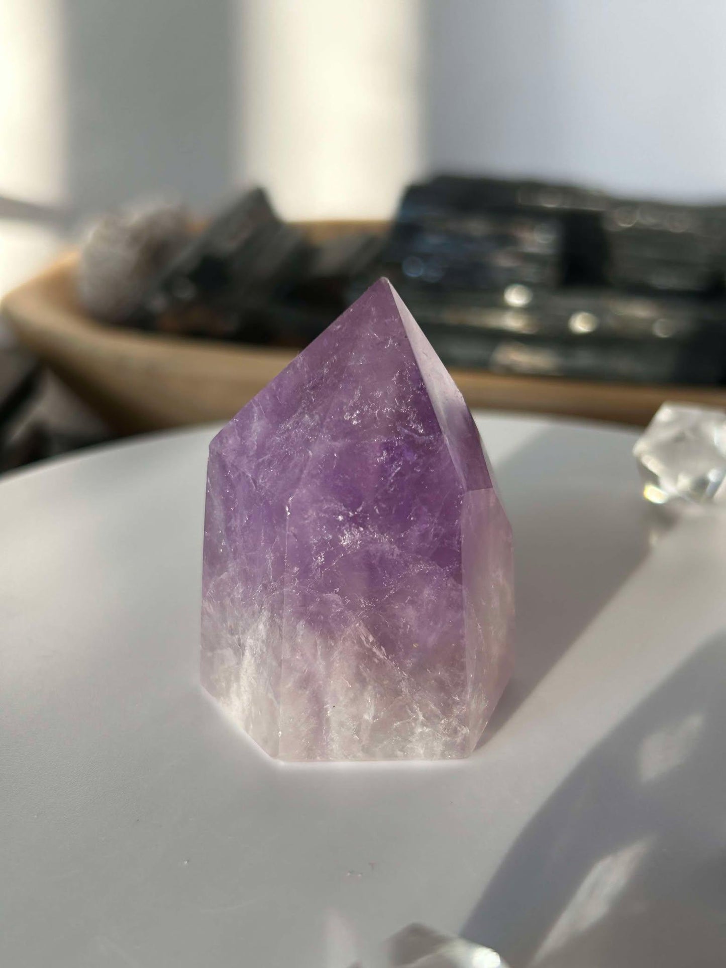 Amethyst Crystal Third Eye Crown Chakra Stone Meditation Gift Home Decor February Aquarius Crystal Feng Shui Peaceful Vibes Energy Crystal