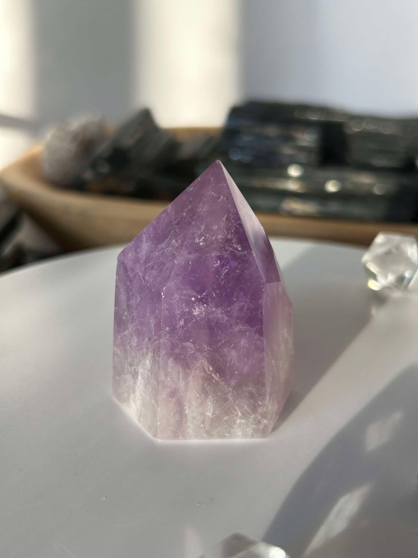 Amethyst Crystal Third Eye Crown Chakra Stone Meditation Gift Home Decor February Aquarius Crystal Feng Shui Peaceful Vibes Energy Crystal