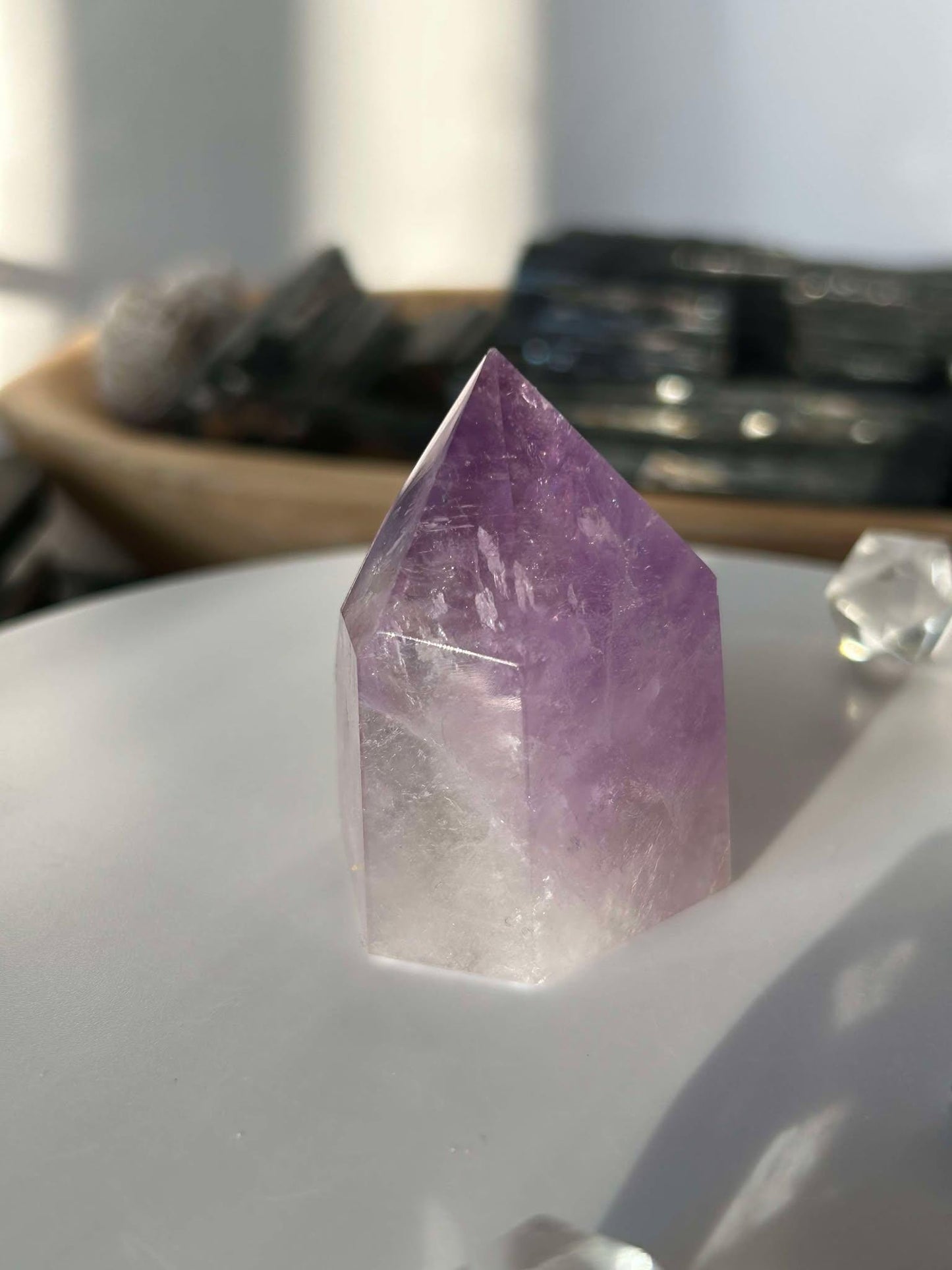 Amethyst Crystal Third Eye Crown Chakra Stone Meditation Gift Home Decor February Aquarius Crystal Feng Shui Peaceful Vibes Energy Crystal