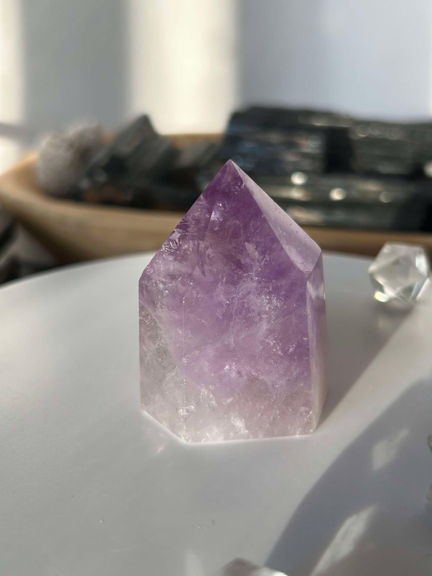 Amethyst Crystal Third Eye Crown Chakra Stone Meditation Gift Home Decor February Aquarius Crystal Feng Shui Peaceful Vibes Energy Crystal