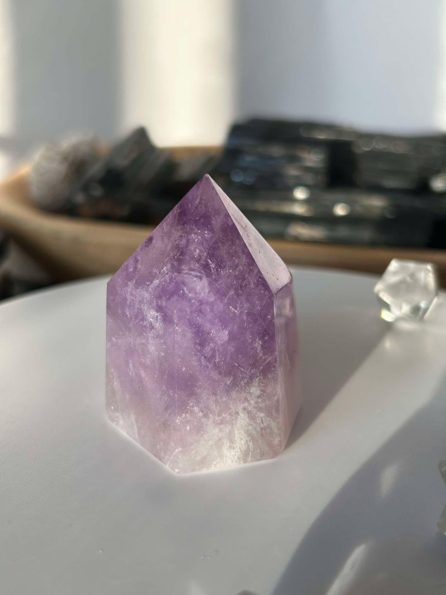 Amethyst Crystal Third Eye Crown Chakra Stone Meditation Gift Home Decor February Aquarius Crystal Feng Shui Peaceful Vibes Energy Crystal
