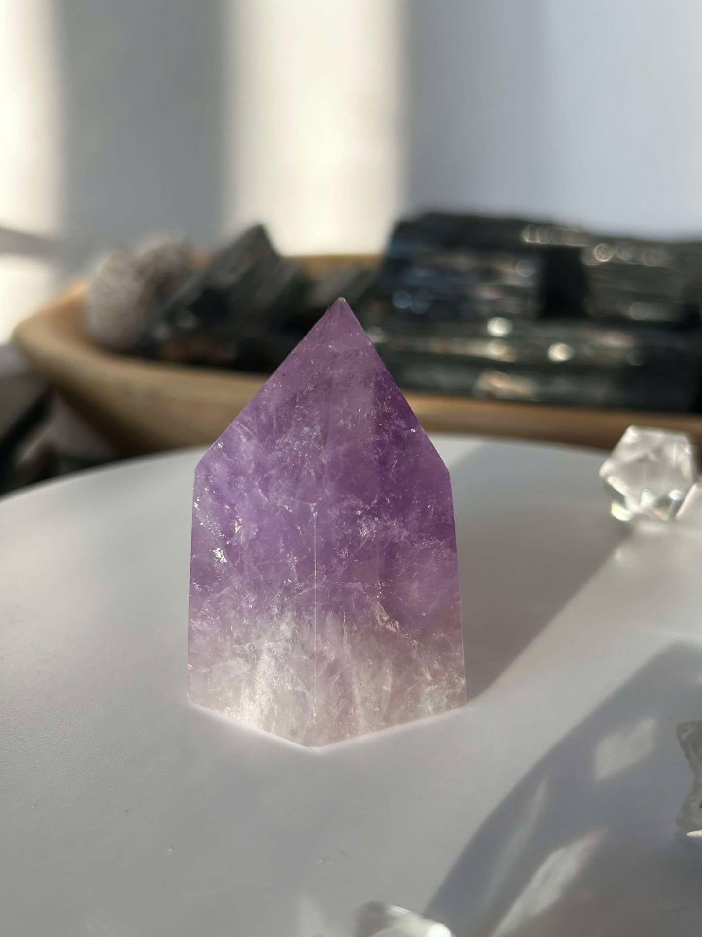 Amethyst Crystal Third Eye Crown Chakra Stone Meditation Gift Home Decor February Aquarius Crystal Feng Shui Peaceful Vibes Energy Crystal