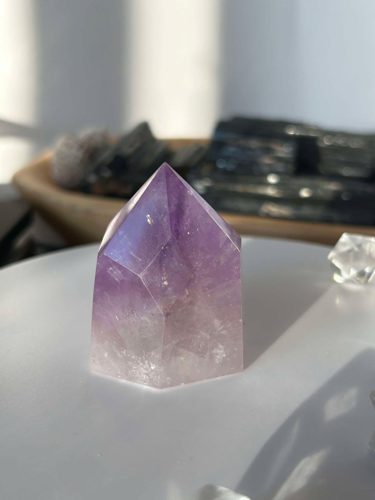 Amethyst Crystal Third Eye Crown Chakra Stone Meditation Gift Home Decor February Aquarius Crystal Feng Shui Peaceful Vibes Energy Crystal