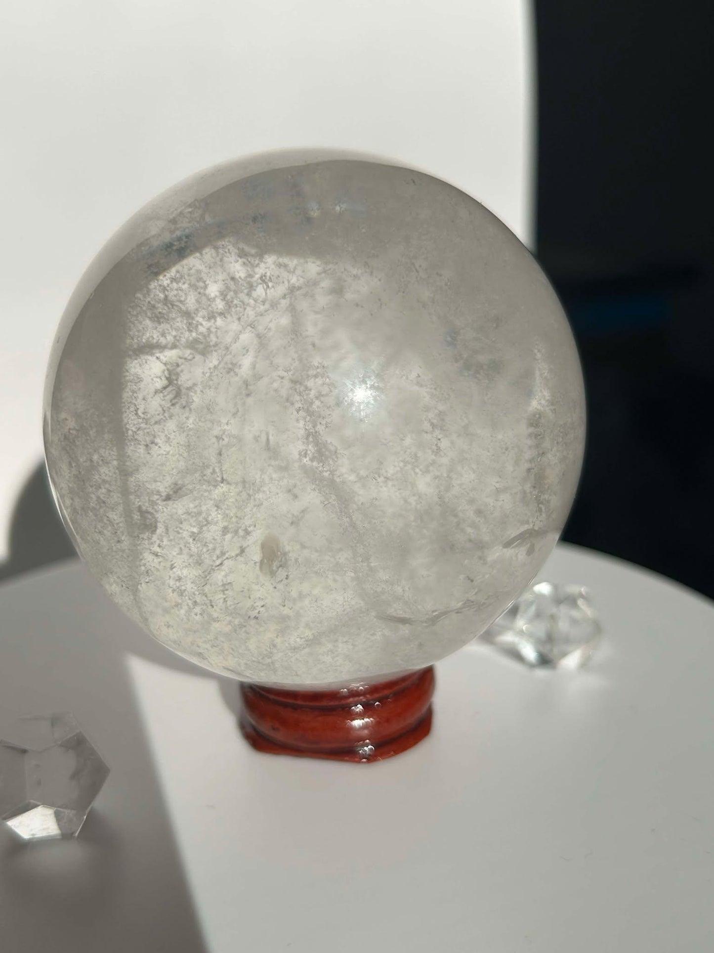 Clear Quartz Crystal Sphere Meditation Crown Chakra Home Decor Feng Shui Healers Gift Yogis Teachers Students Love Nature Crystal Gift 1LB