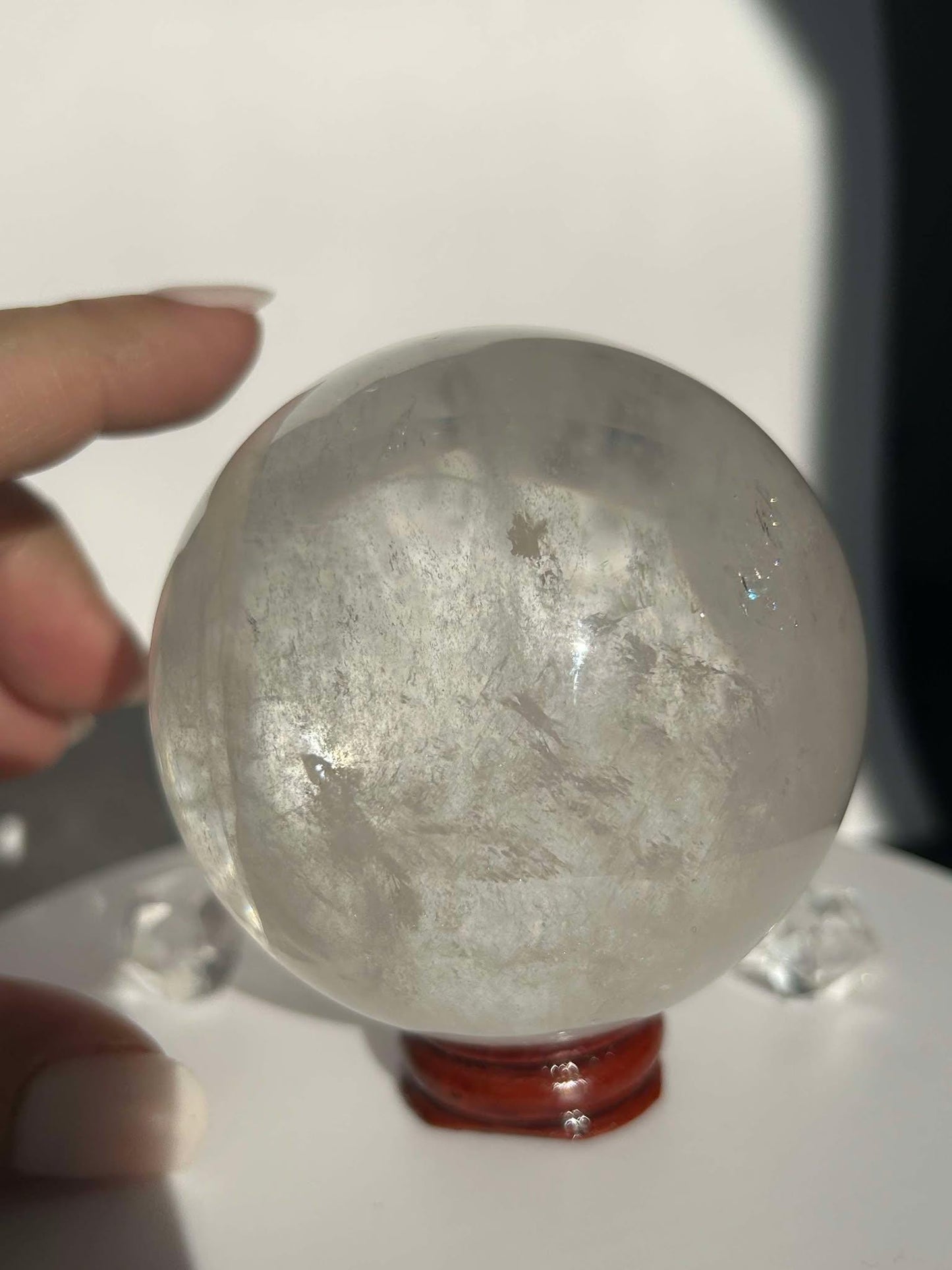 Clear Quartz Crystal Sphere Meditation Crown Chakra Home Decor Feng Shui Healers Gift Yogis Teachers Students Love Nature Crystal Gift 1LB