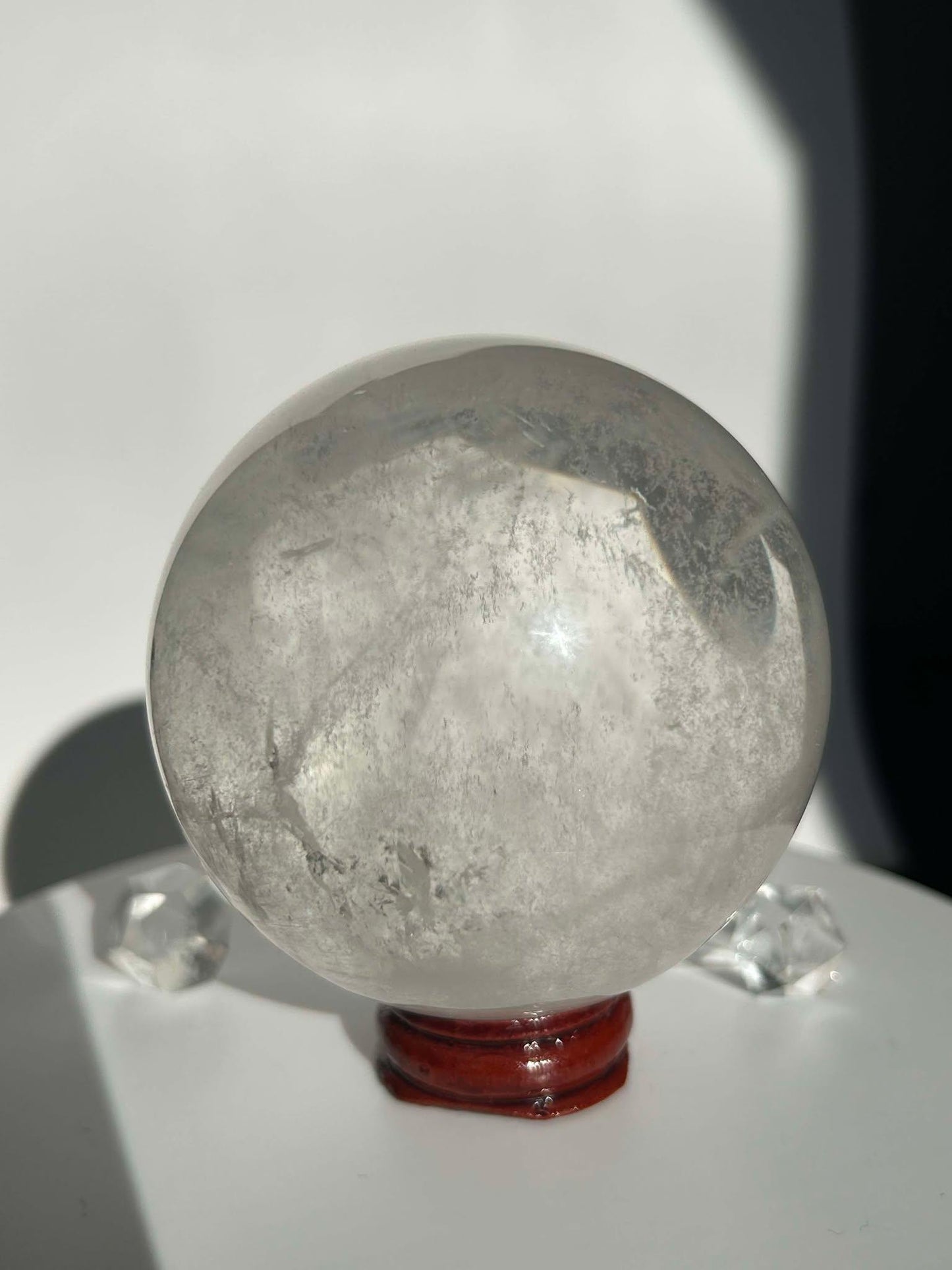 Clear Quartz Crystal Sphere Meditation Crown Chakra Home Decor Feng Shui Healers Gift Yogis Teachers Students Love Nature Crystal 1.2 Lb