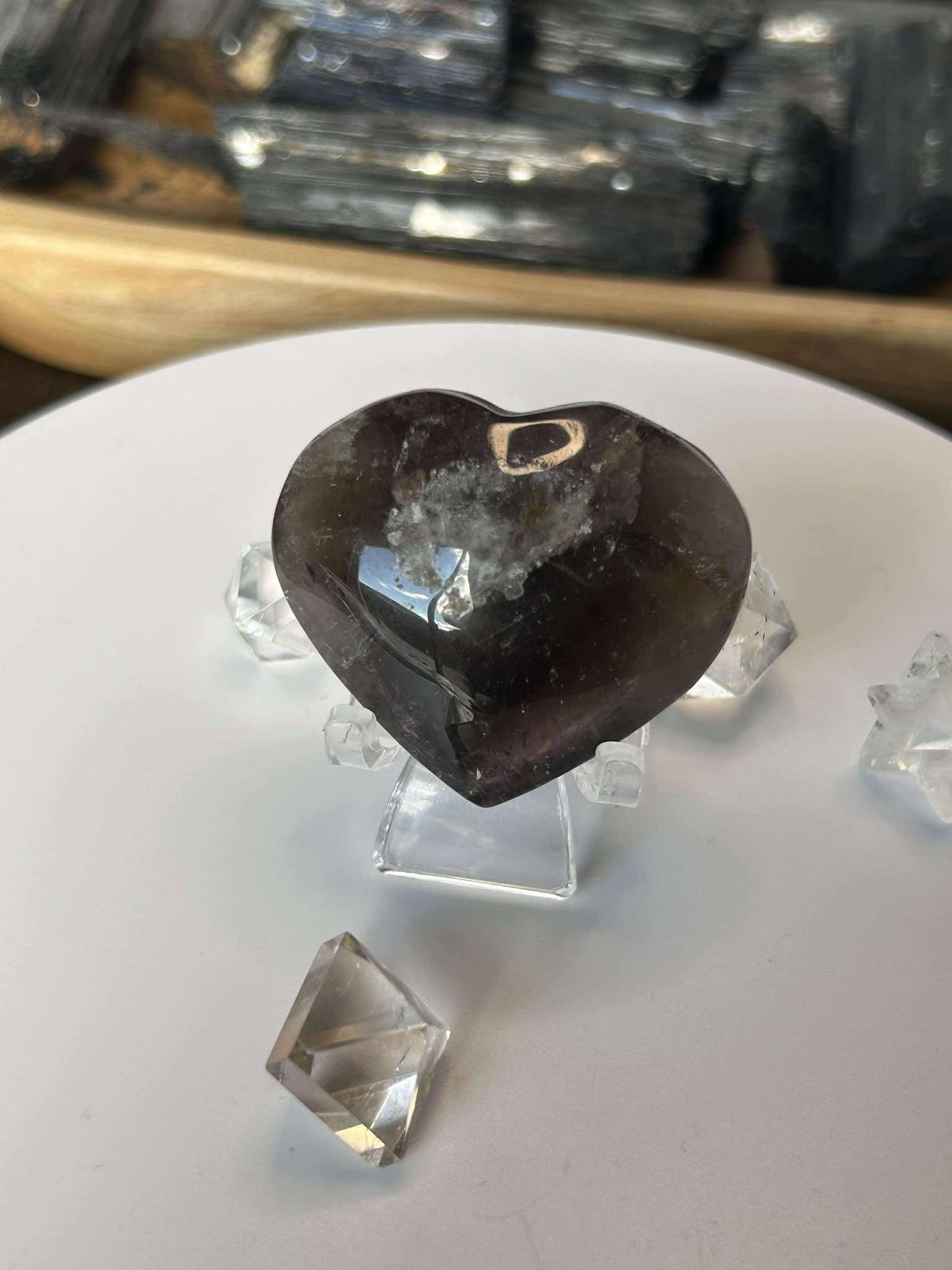 Super Seven Amethyst Cacoxenite Crystal Meditation Stone Crown Chakra Energy Amplifier Reiki Healers Gift Home Decor Spiritual Yogi Gift