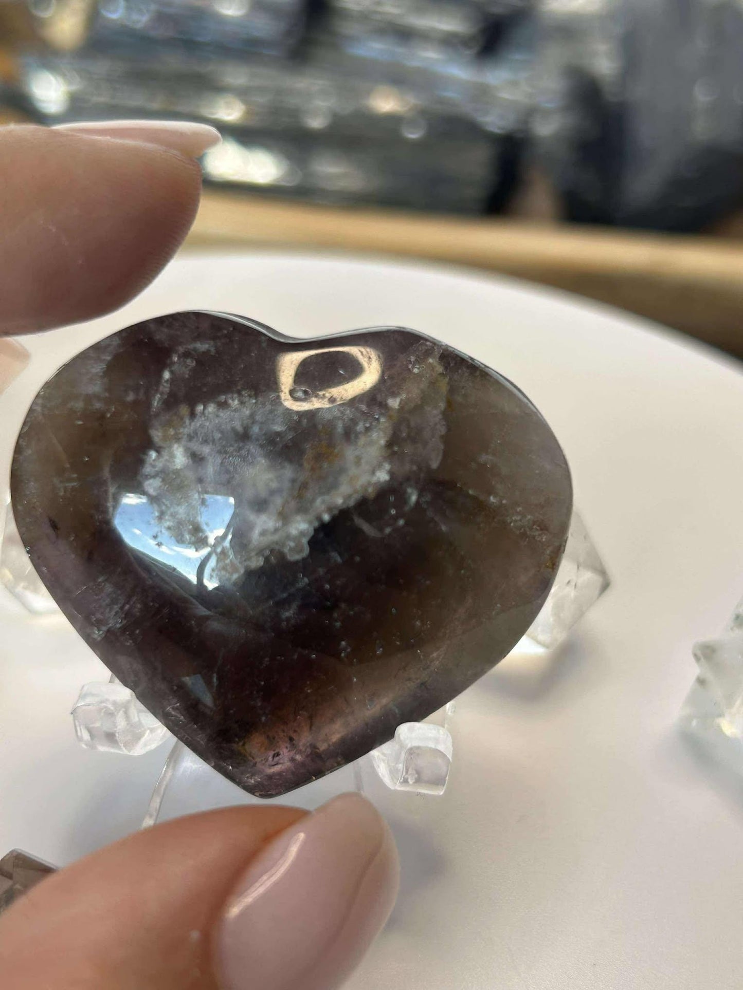 Super Seven Amethyst Cacoxenite Crystal Meditation Stone Crown Chakra Energy Amplifier Reiki Healers Gift Home Decor Spiritual Yogi Gift