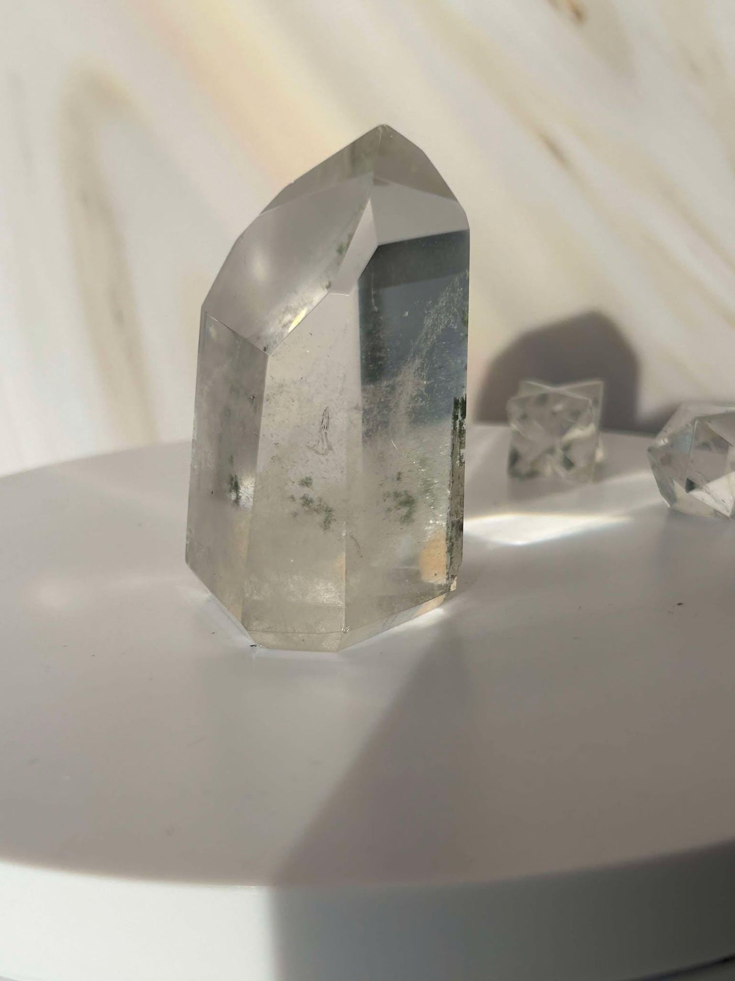 Garden Quartz Lodilite Point Crystal Meditation Crown Root Chakra Altar Decor Stone Nature Inspired Gift Nature Lover Gift Scorpio Gift