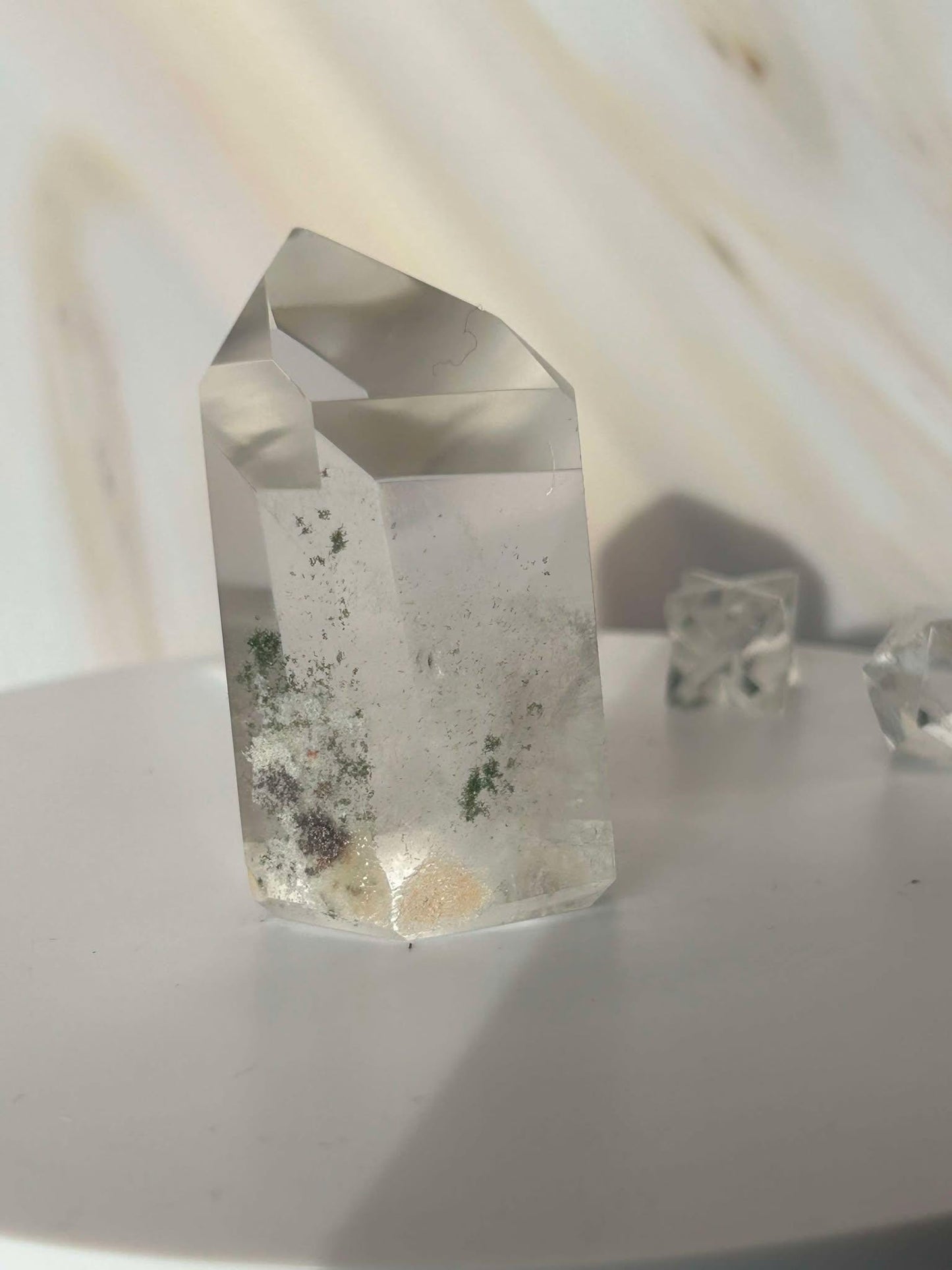 Garden Quartz Lodilite Point Crystal Meditation Crown Root Chakra Altar Decor Stone Nature Inspired Gift Nature Lover Gift Scorpio Gift