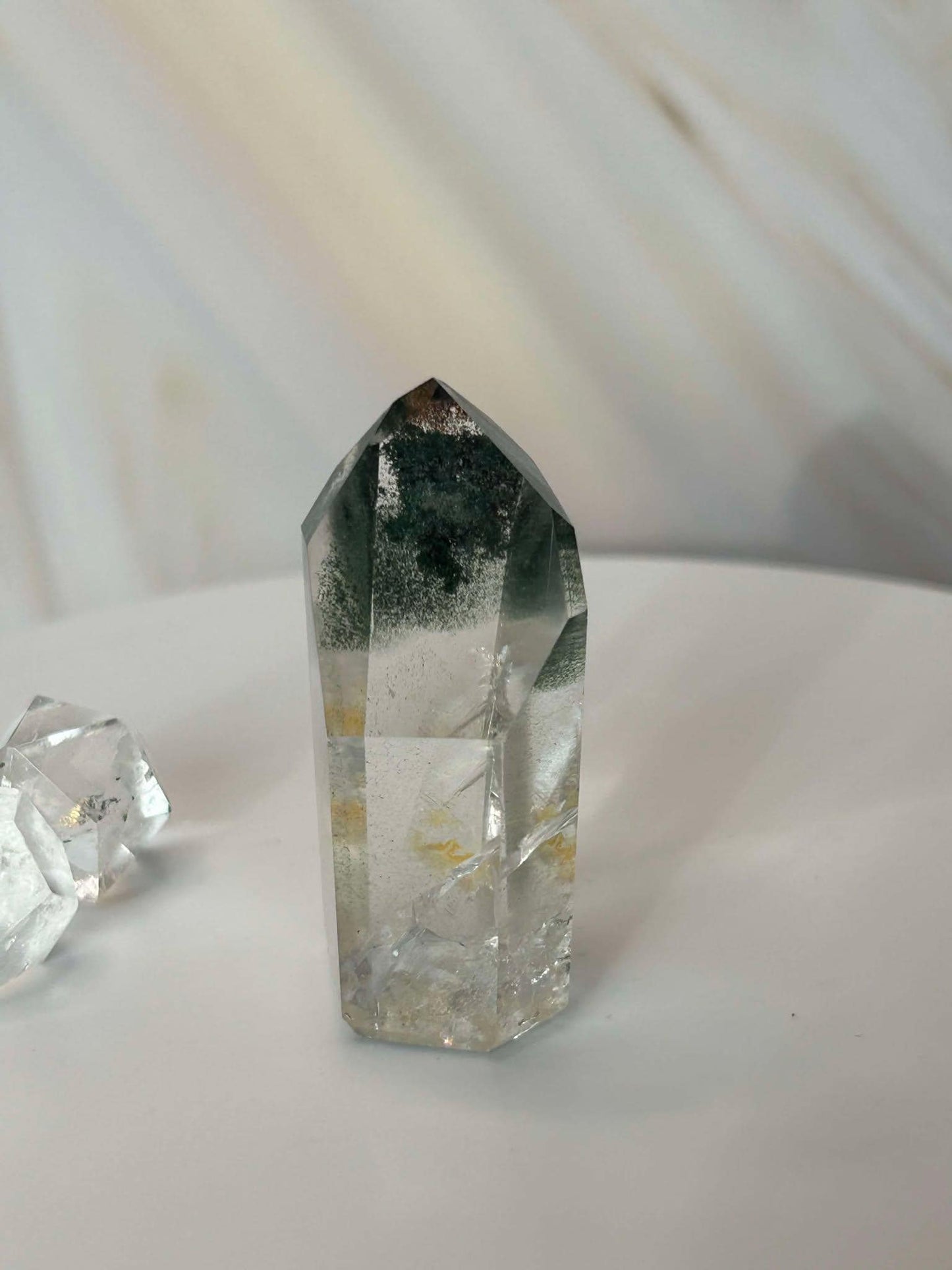 Garden Quartz Lodilite Point Crystal Meditation Crown Root Chakra Altar Decor Stone Nature Inspired Gift Nature Lover Gift Scorpio Gift