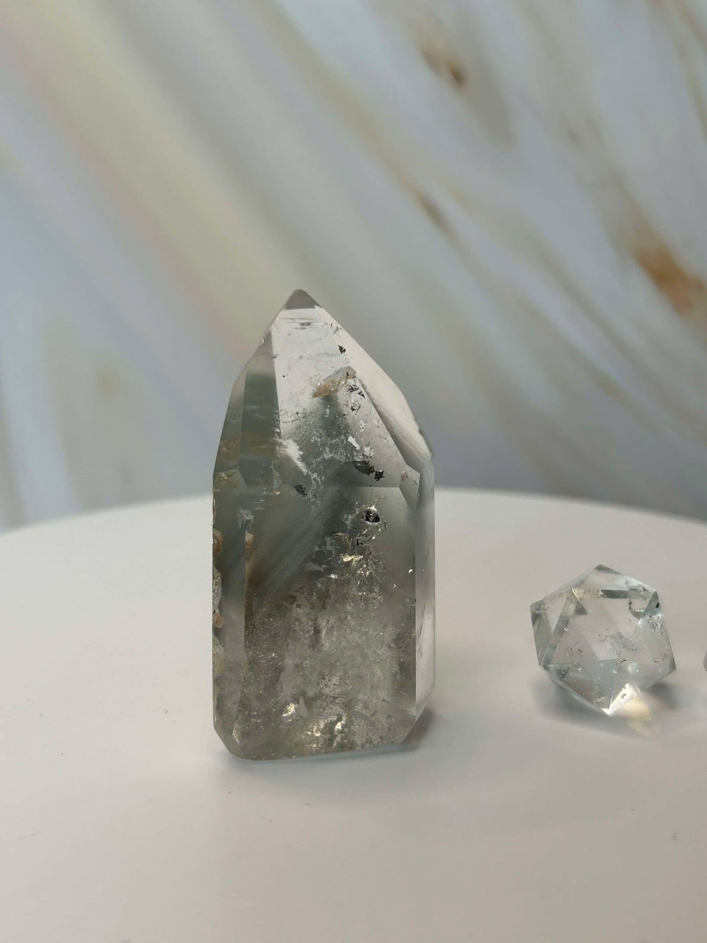 Garden Quartz Lodilite Point Crystal Meditation Crown Root Chakra Altar Decor Stone Nature Inspired Gift Nature Lover Gift Scorpio Gift
