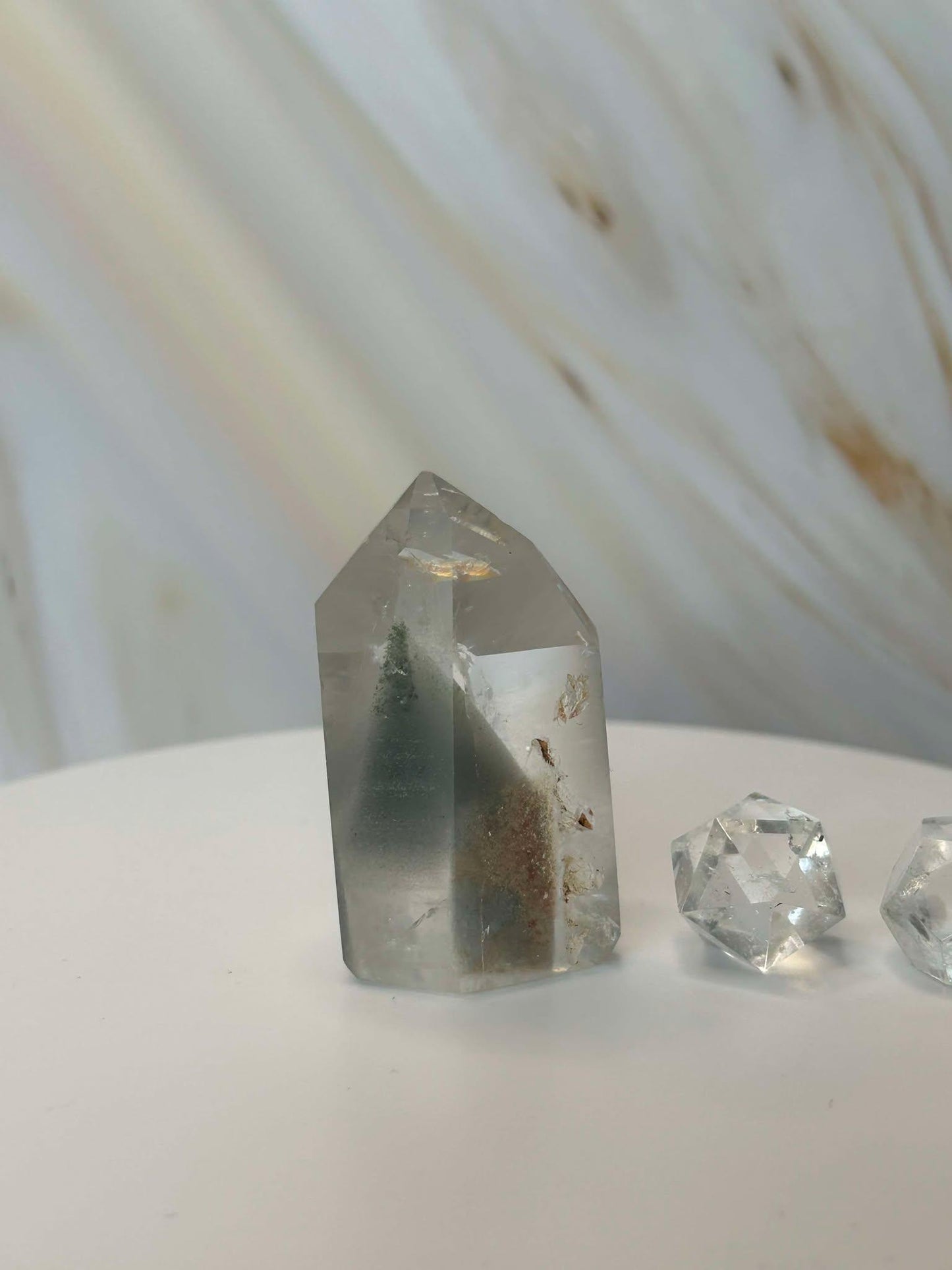 Garden Quartz Lodilite Point Crystal Meditation Crown Root Chakra Altar Decor Stone Nature Inspired Gift Nature Lover Gift Scorpio Gift