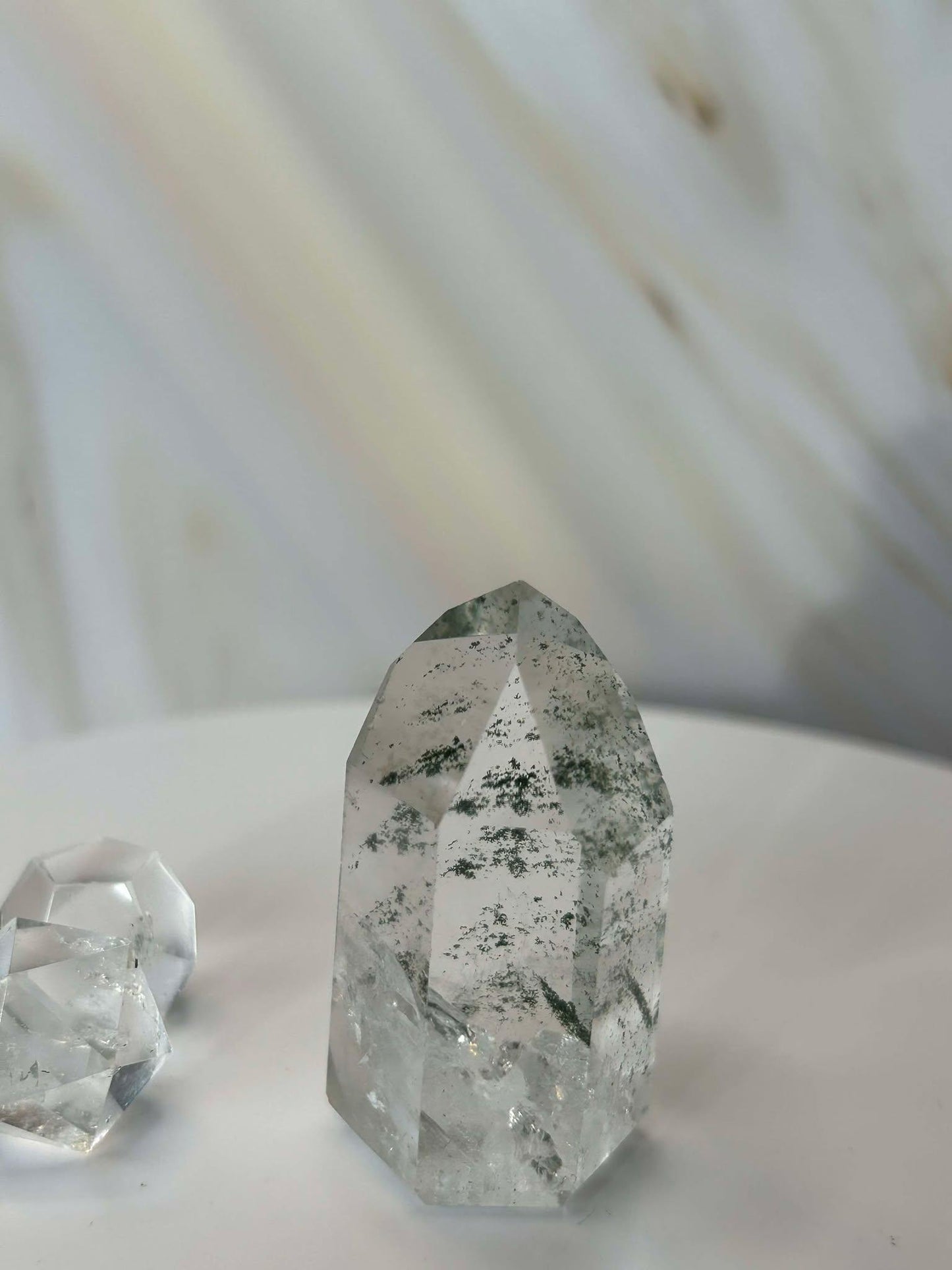 Garden Quartz Lodilite Point Crystal Meditation Crown Root Chakra Altar Decor Stone Nature Inspired Gift Nature Lover Gift Scorpio Gift
