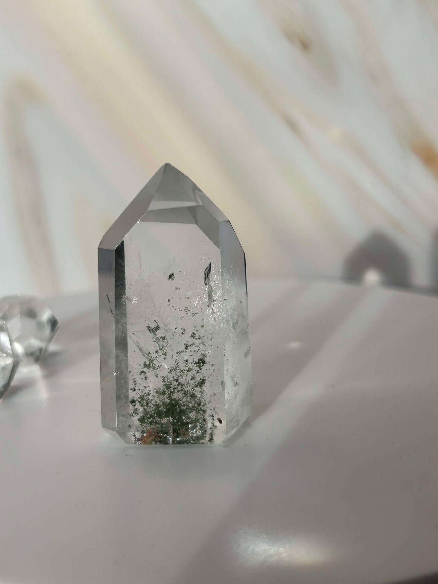 Garden Quartz Lodilite Point Crystal Meditation Crown Root Chakra Altar Decor Stone Nature Inspired Gift Nature Lover Gift Scorpio Gift