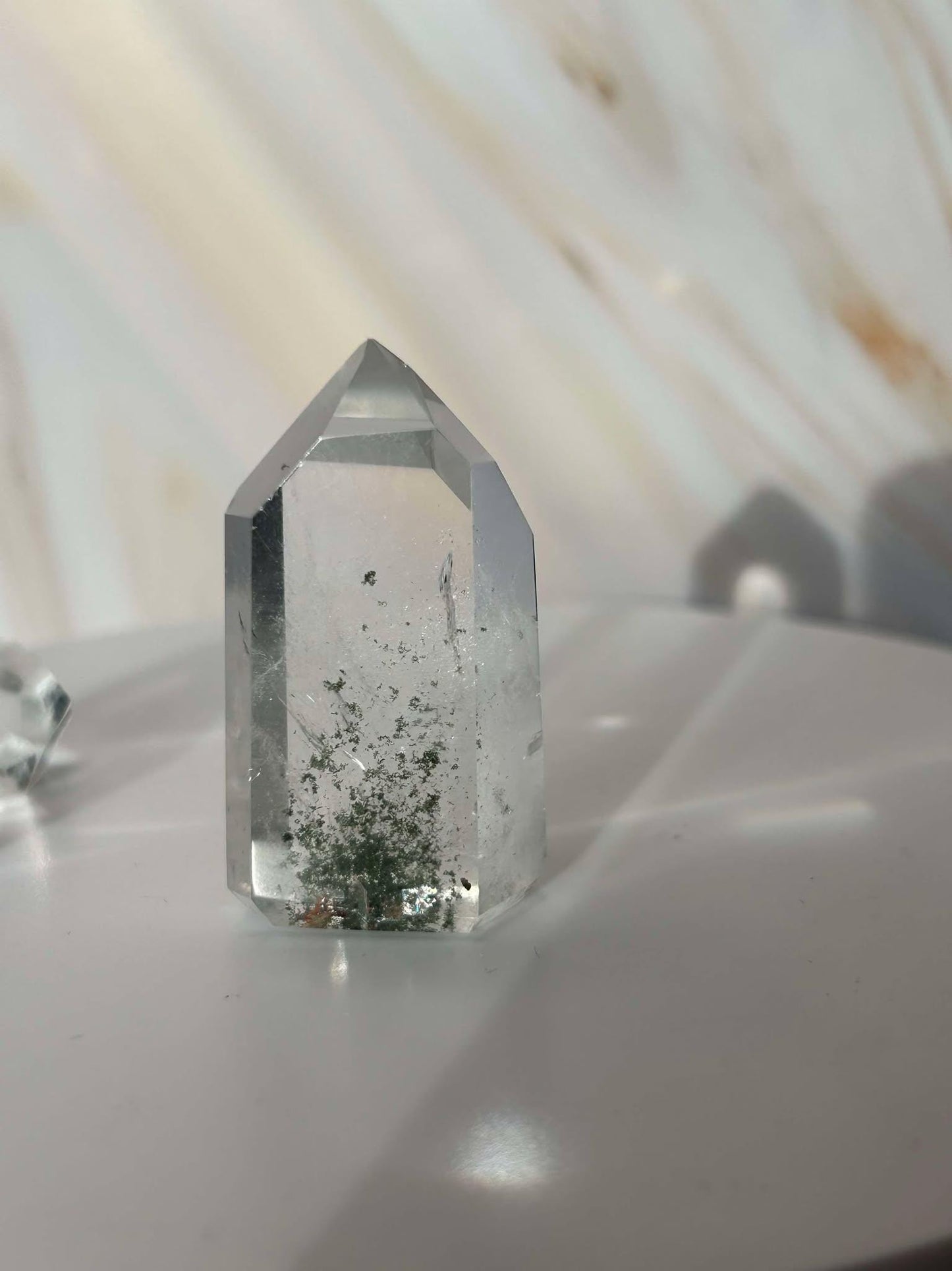 Garden Quartz Lodilite Point Crystal Meditation Crown Root Chakra Altar Decor Stone Nature Inspired Gift Nature Lover Gift Scorpio Gift