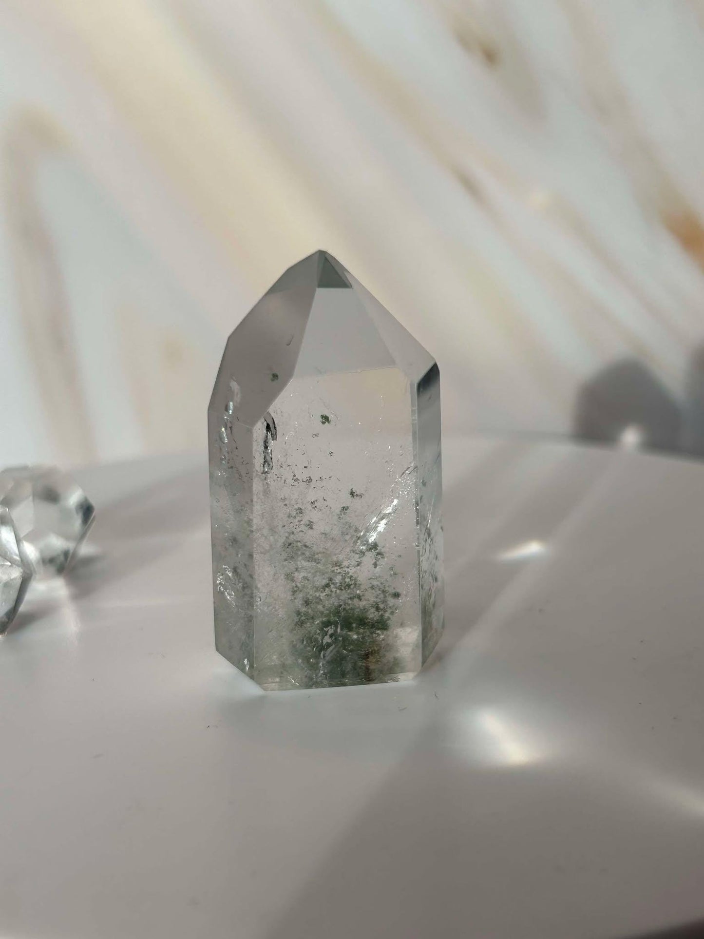 Garden Quartz Lodilite Point Crystal Meditation Crown Root Chakra Altar Decor Stone Nature Inspired Gift Nature Lover Gift Scorpio Gift