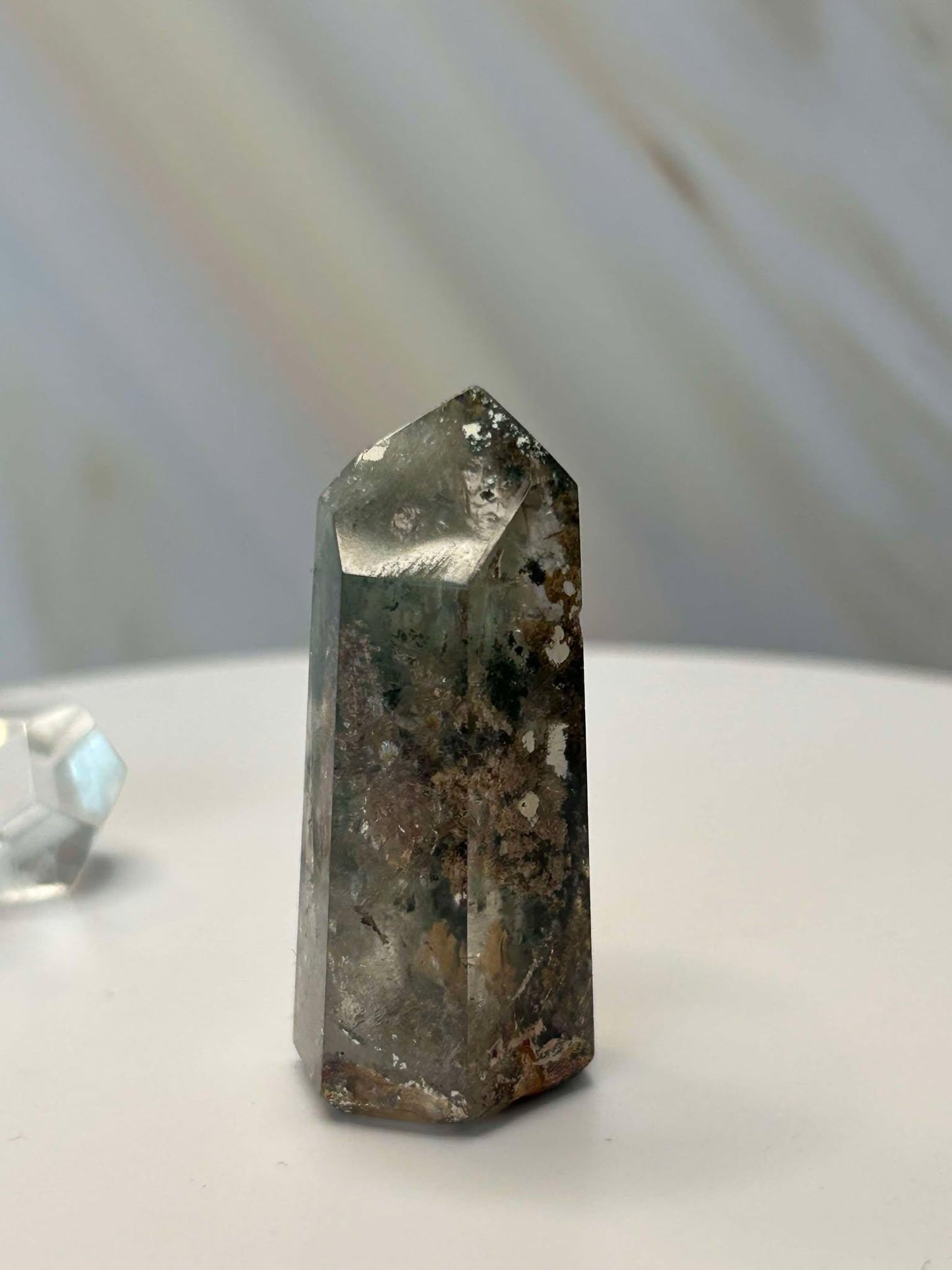 Garden Quartz Lodilite Point Crystal Meditation Crown Root Chakra Altar Decor Stone Nature Inspired Gift Nature Lover Gift Scorpio Gift