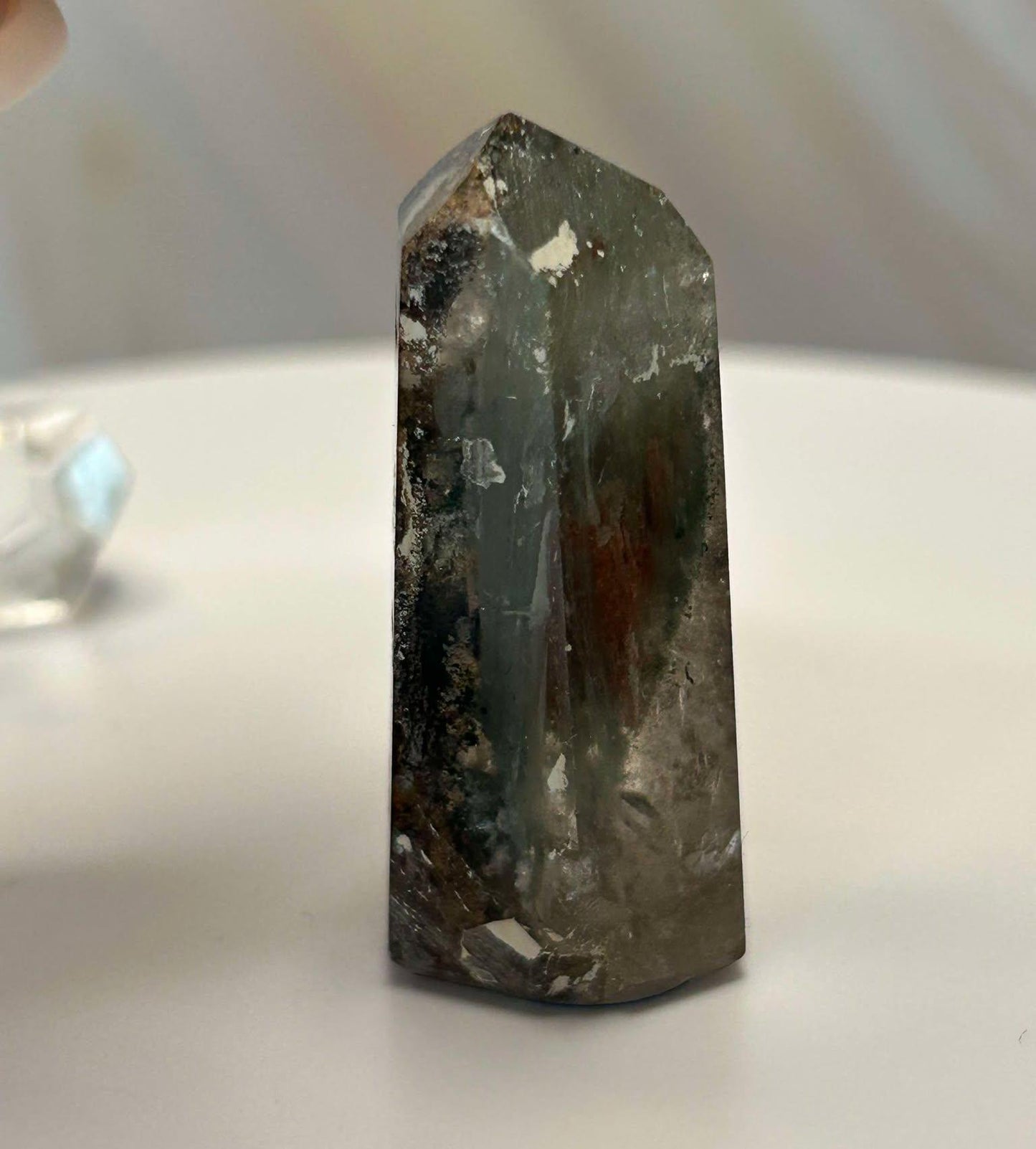 Garden Quartz Lodilite Point Crystal Meditation Crown Root Chakra Altar Decor Stone Nature Inspired Gift Nature Lover Gift Scorpio Gift