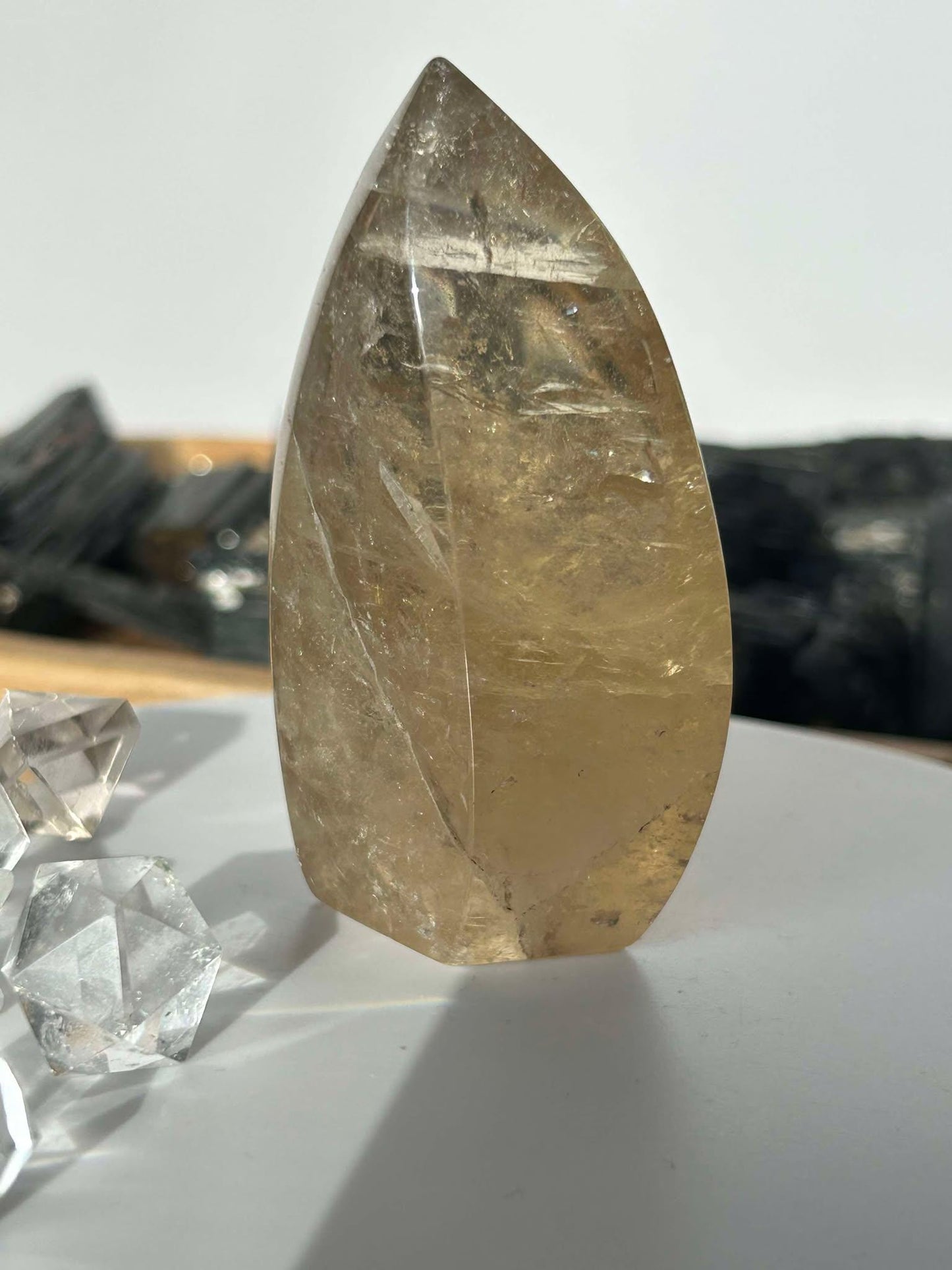Citrine Crystal Flame Feng Shui Solar Plexus November Scorpio Crystal Natural Untreated New Business Gift Graduation New Beginning New job