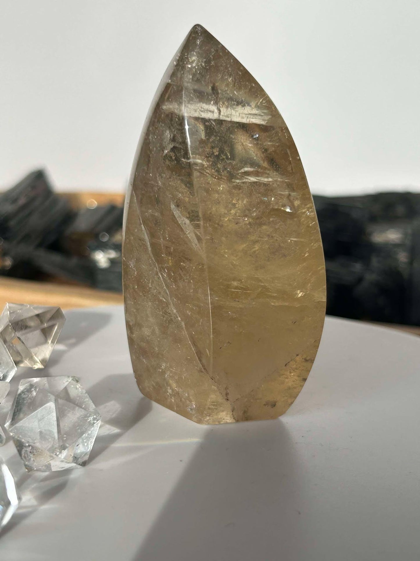 Citrine Crystal Flame Feng Shui Solar Plexus November Scorpio Crystal Natural Untreated New Business Gift Graduation New Beginning New job