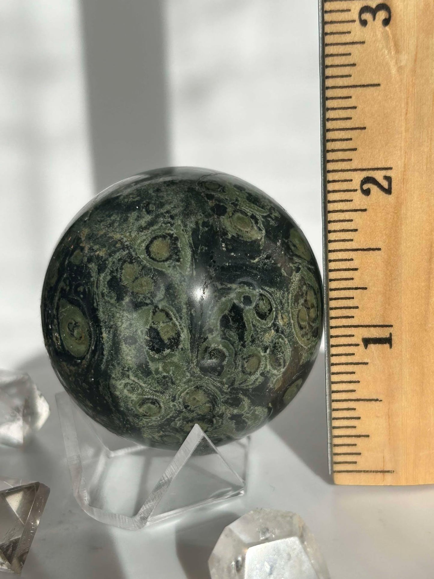 Kambaba Jasper Sphere Root Heart Chakra Meditation Stone Home Decor Reiki Crystal Gift Nature Lovers Healers Yogis Teachers Students Gift