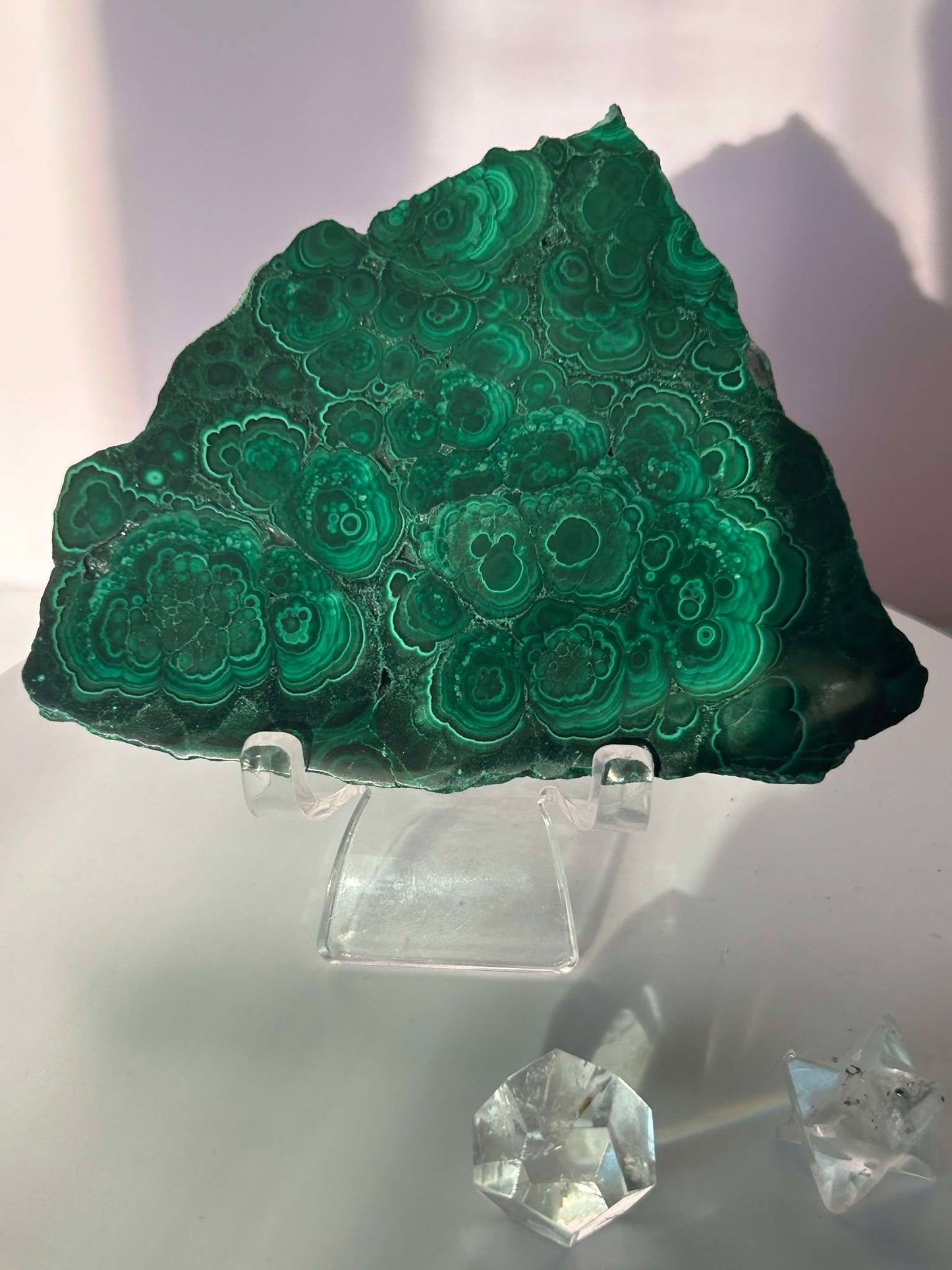 Malachite Slab Crystal Heart Chakra April May Crystal Taurus Mother Earth Day Best Friend New School Gift New Business Gift Home Decor