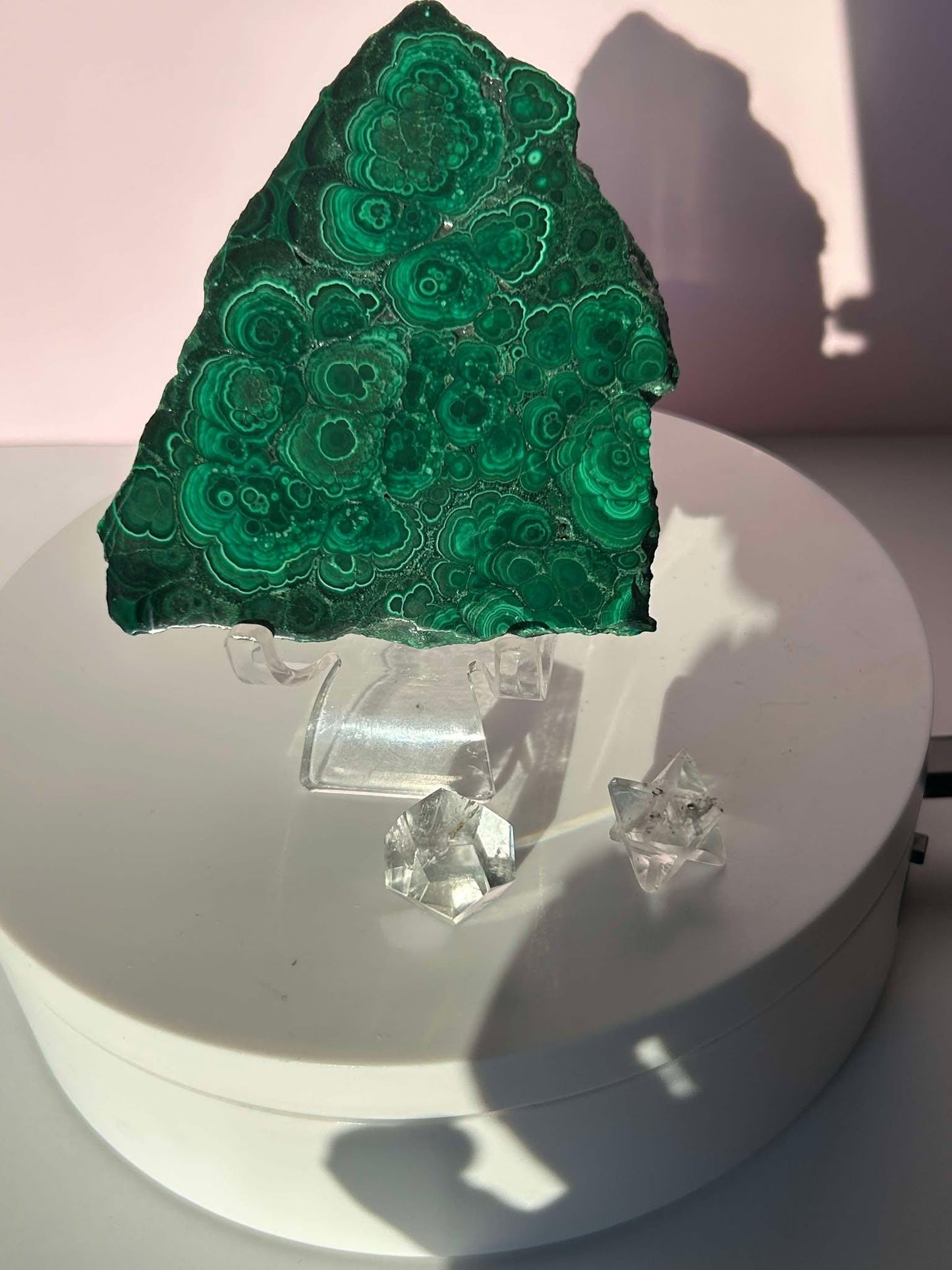 Malachite Slab Crystal Heart Chakra April May Crystal Taurus Mother Earth Day Best Friend New School Gift New Business Gift Home Decor