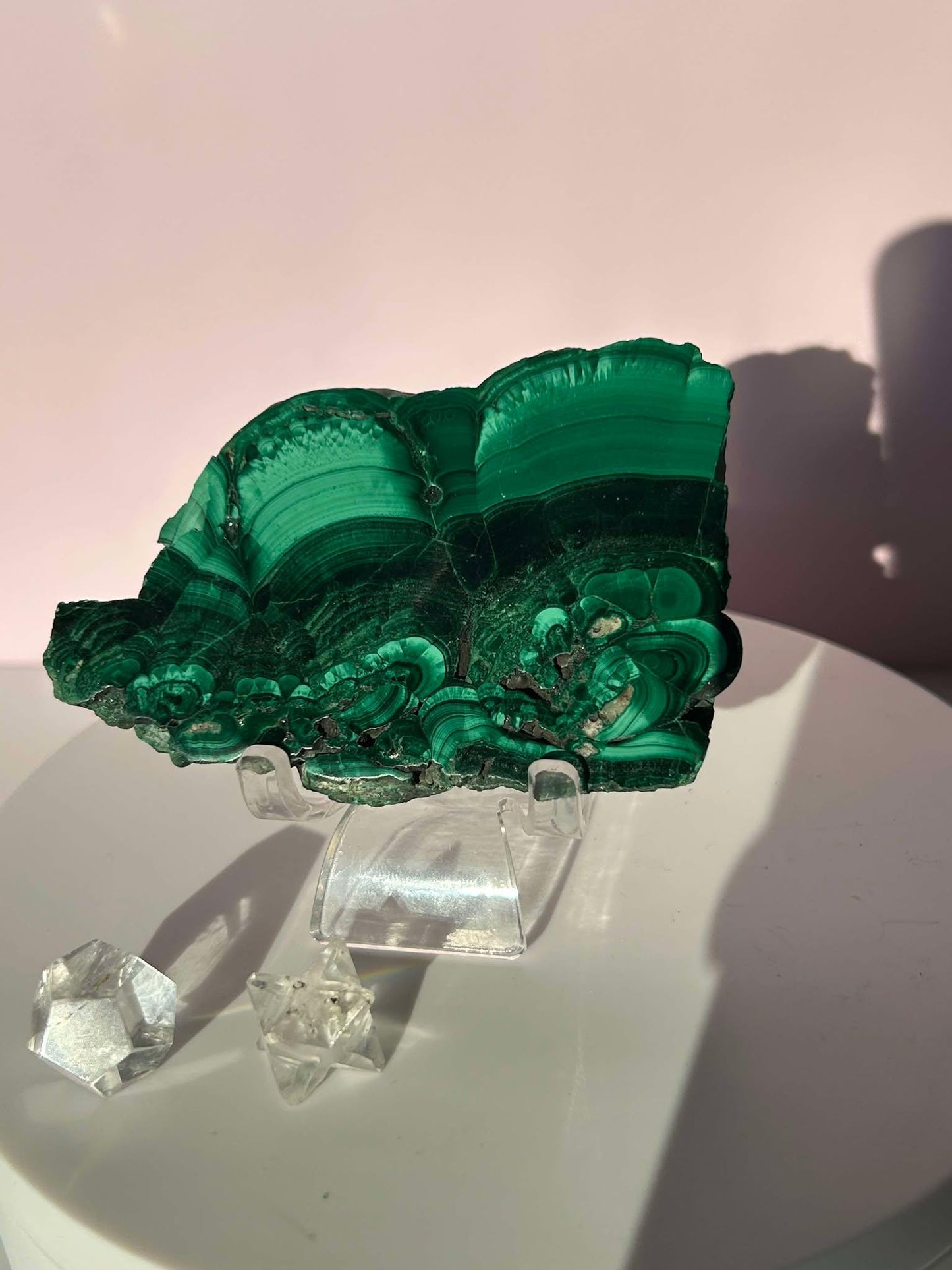Malachite Slab Crystal Heart Chakra April May Crystal Taurus Mother Earth Day Best Friend New School Gift New Business Gift Home Decor