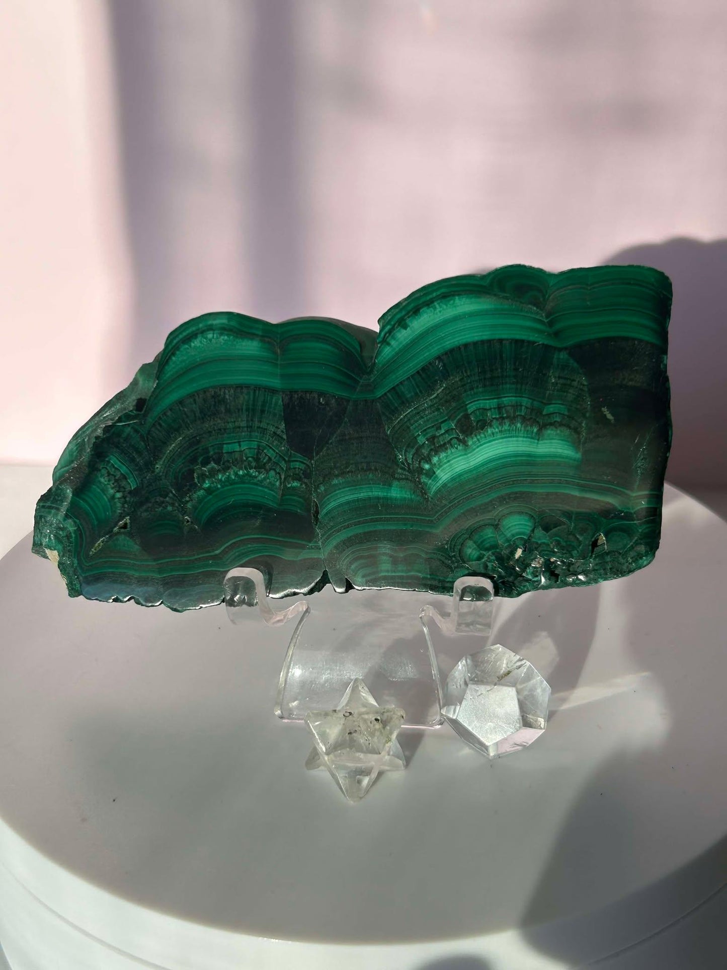 Malachite Slab Crystal Heart Chakra April May Crystal Taurus Mother Earth Day Best Friend New School Gift New Business Gift Home Decor