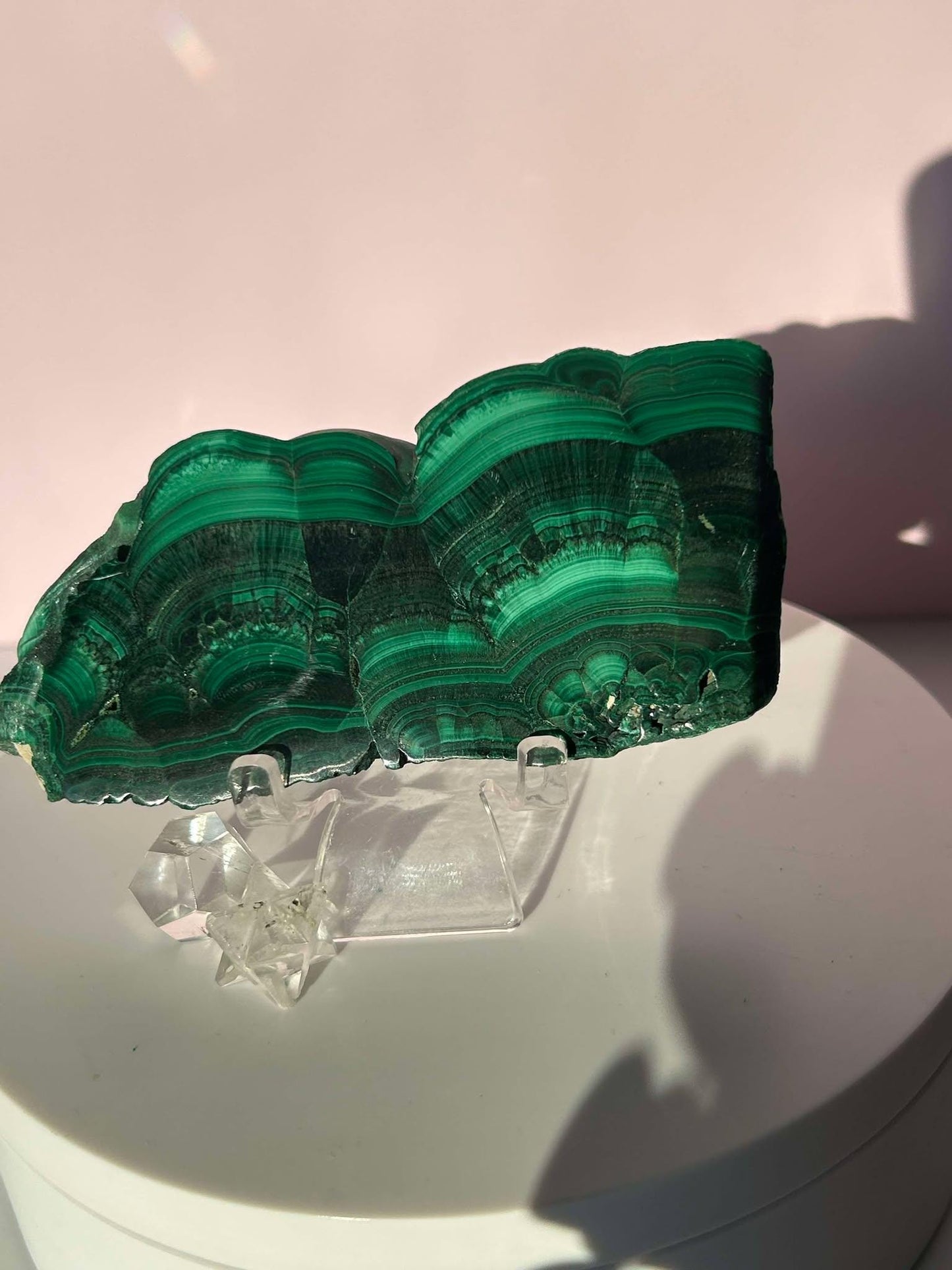 Malachite Slab Crystal Heart Chakra April May Crystal Taurus Mother Earth Day Best Friend New School Gift New Business Gift Home Decor