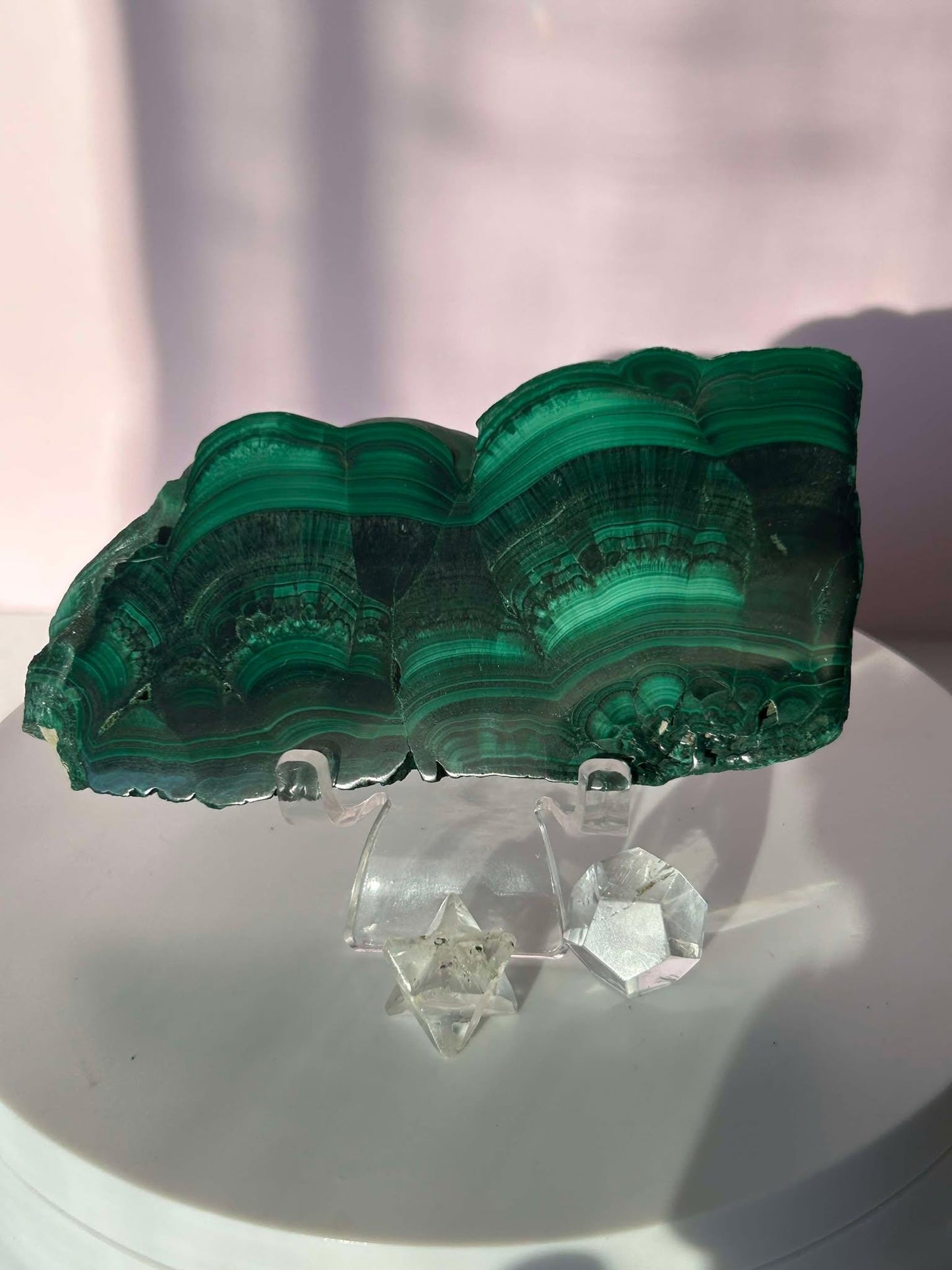 Malachite Slab Crystal Heart Chakra April May Crystal Taurus Mother Earth Day Best Friend New School Gift New Business Gift Home Decor