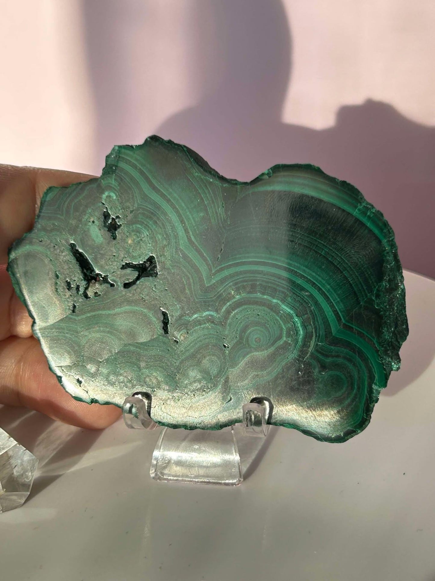Malachite Slab Crystal Heart Chakra April May Crystal Taurus Mother Earth Day Best Friend New School Gift New Business Gift Home Decor