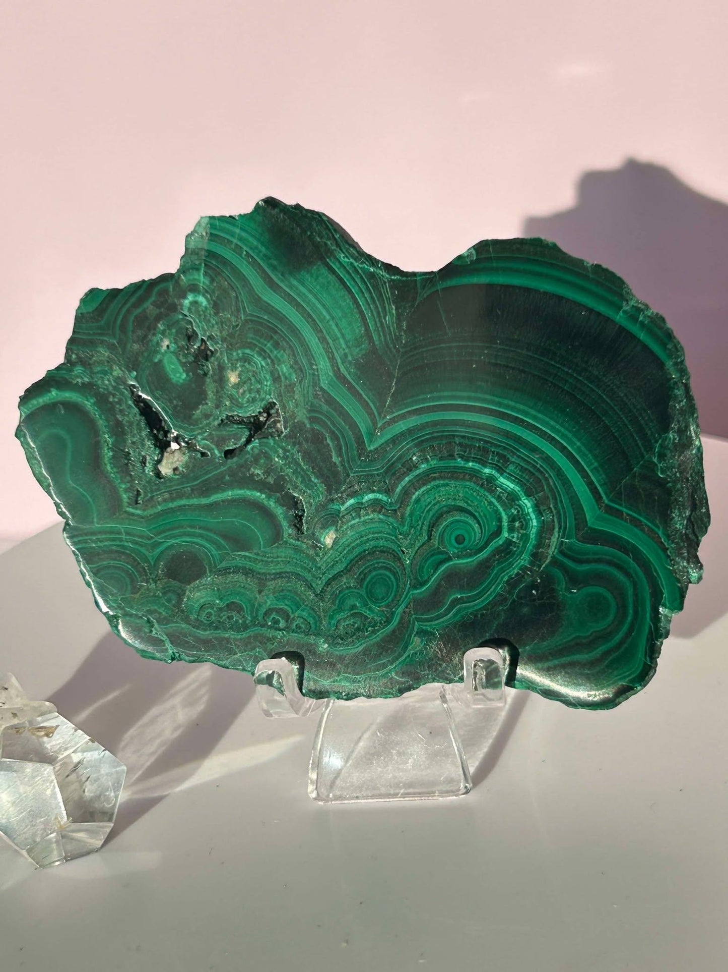 Malachite Slab Crystal Heart Chakra April May Crystal Taurus Mother Earth Day Best Friend New School Gift New Business Gift Home Decor