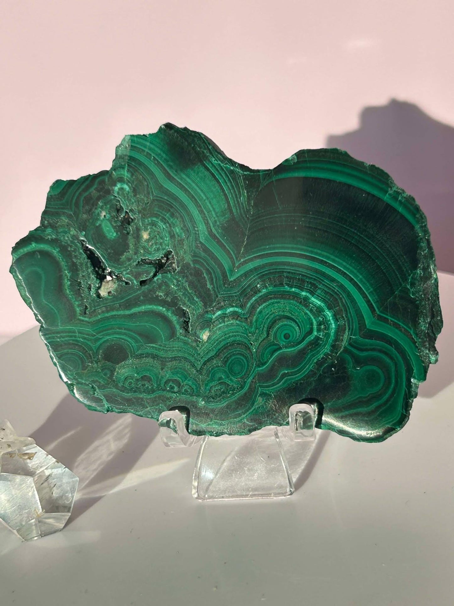 Malachite Slab Crystal Heart Chakra April May Crystal Taurus Mother Earth Day Best Friend New School Gift New Business Gift Home Decor