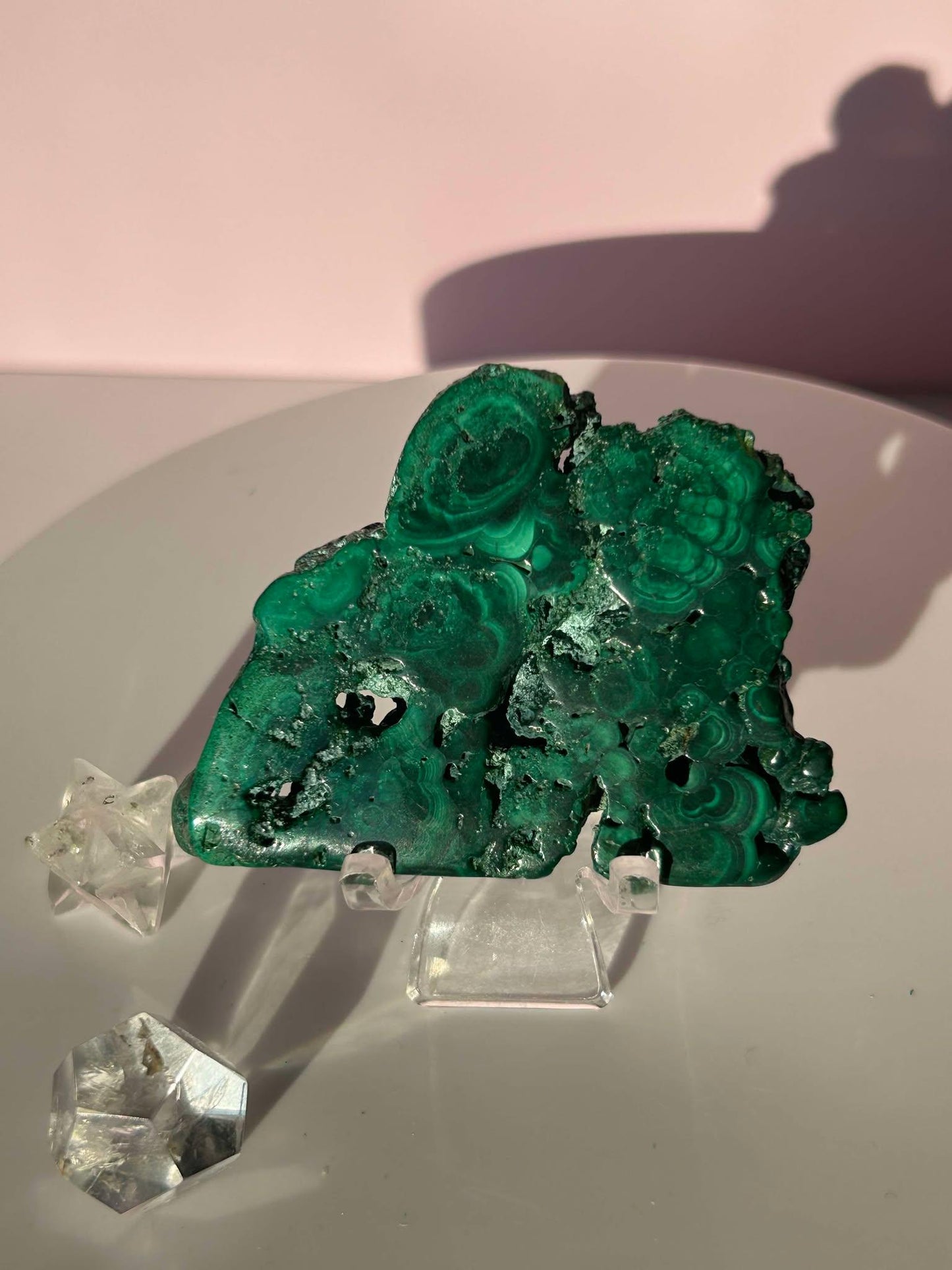 Malachite Free Form Crystal Heart Chakra April May Crystal Taurus Mother Earth Day Best Friend New School Gift New Business Gift Home